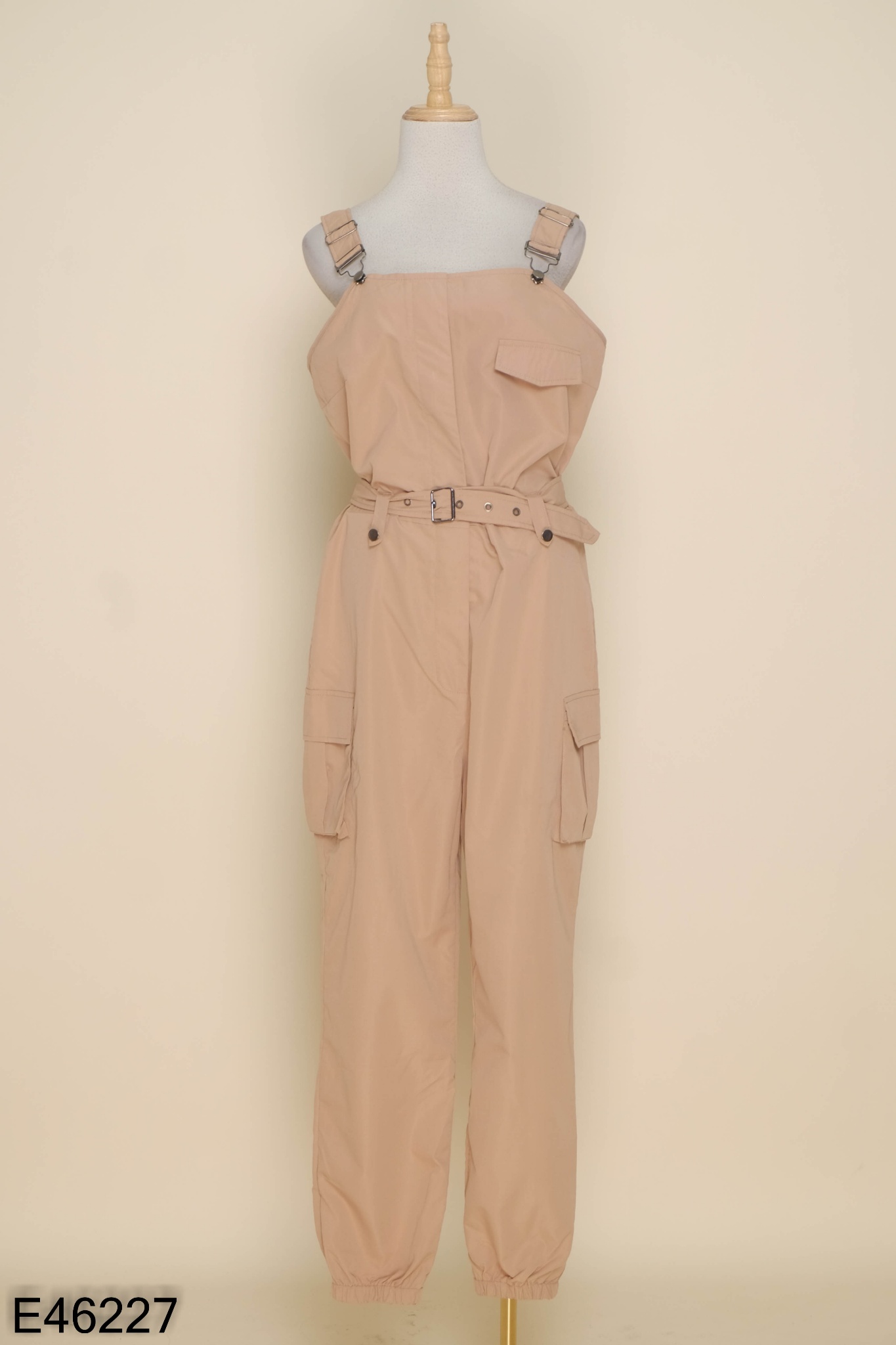 Jumpsuit hồng đất trơn