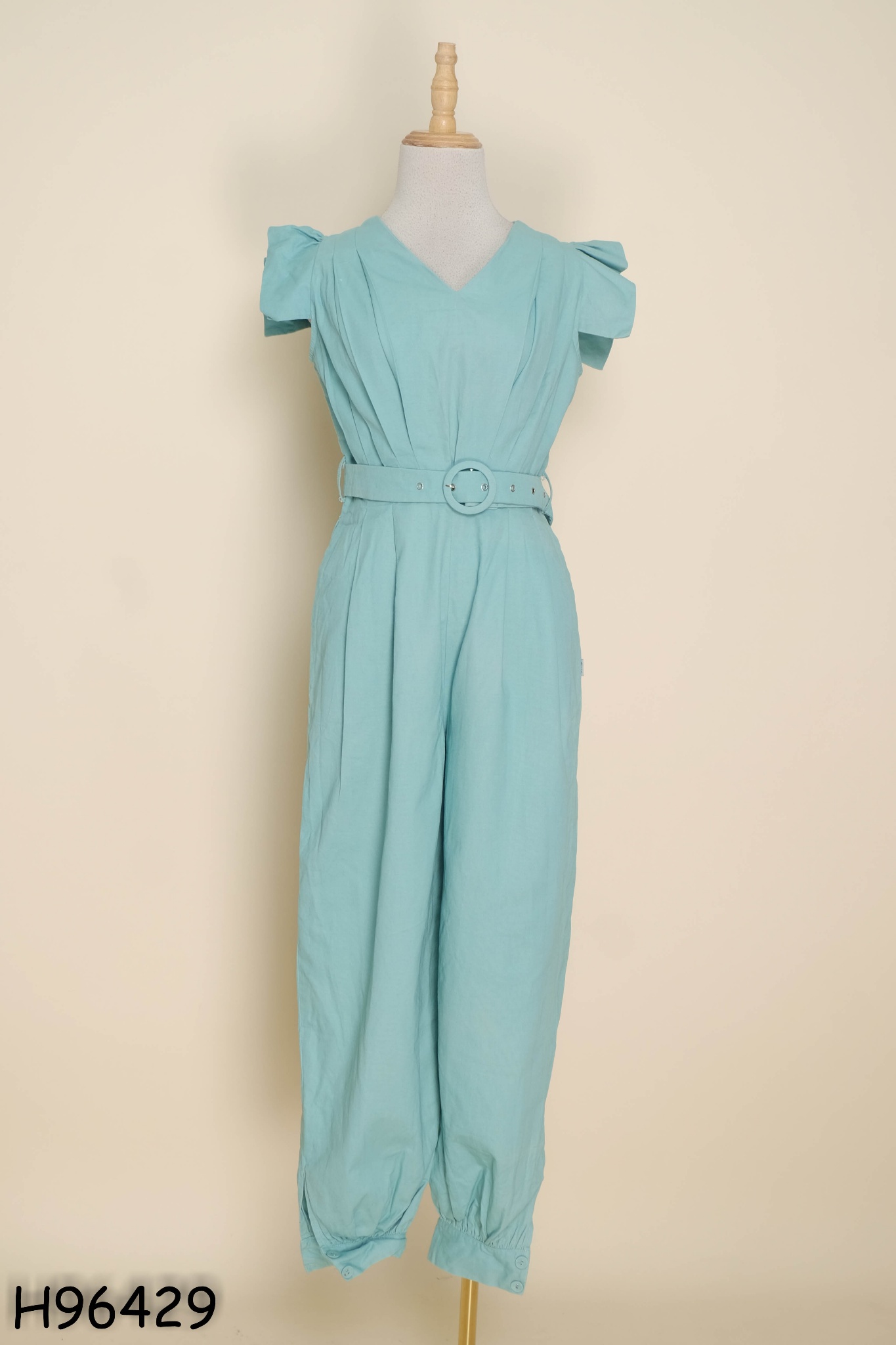 NEWTAG Jumpsuits xanh CCHAT kèm đai