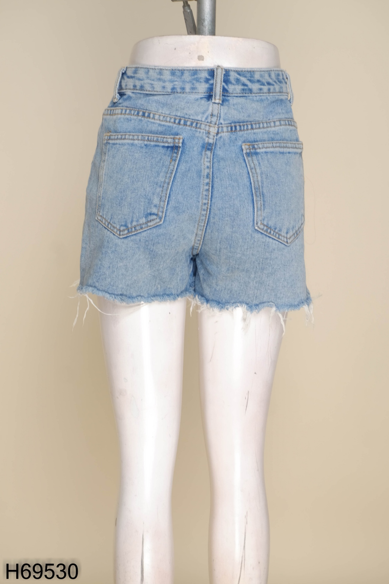 Quần short jean xanh giả váy