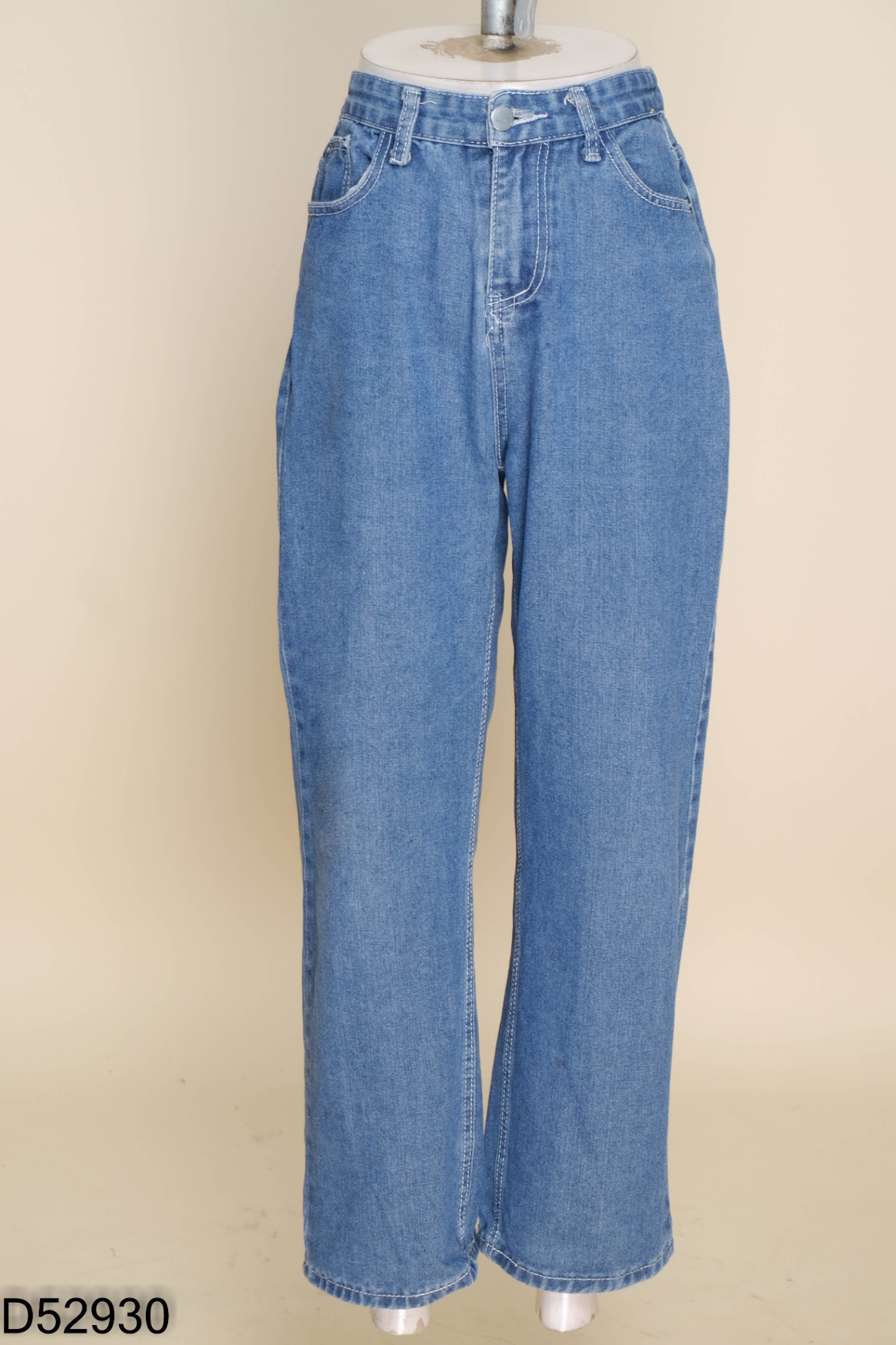 Quần baggy jeans xanh