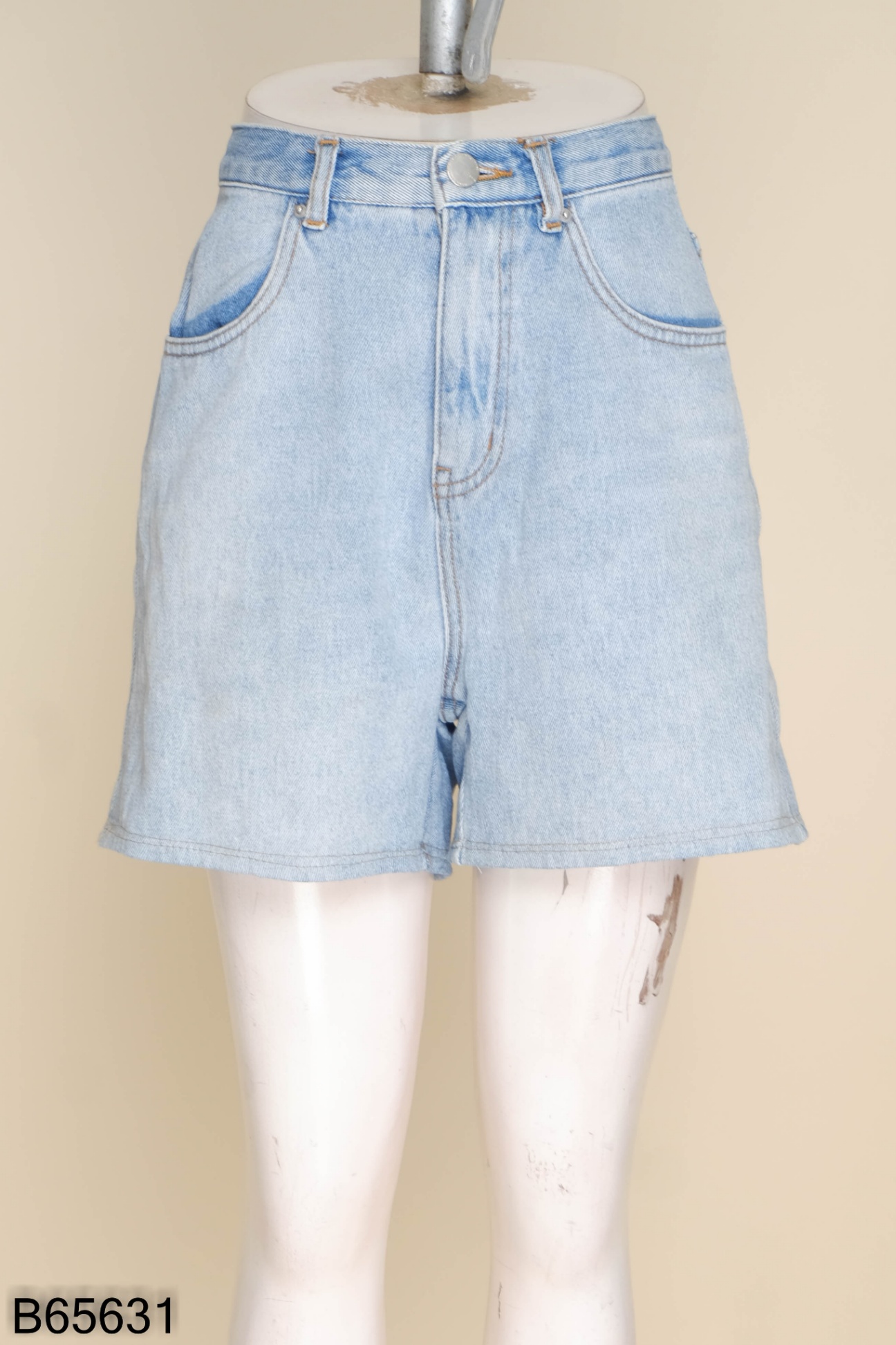 Quần shorts jeans xanh