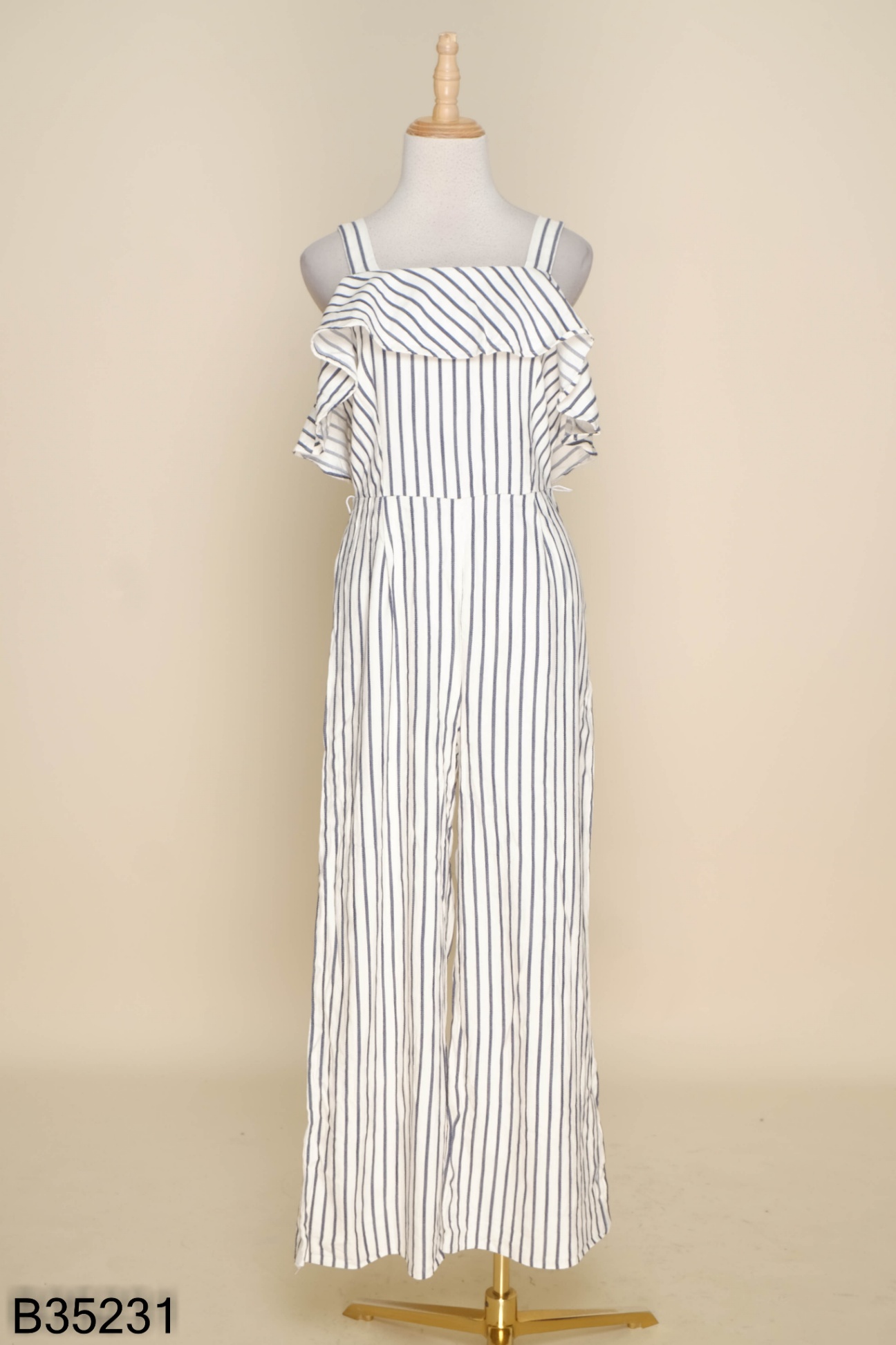 Jumpsuits be WARE HOUSE sọc xanh than