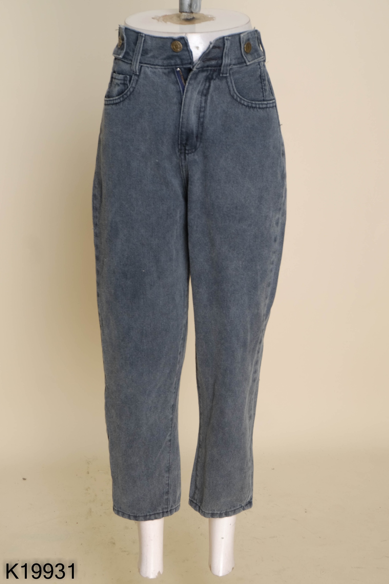 Quần baggy jeans xám