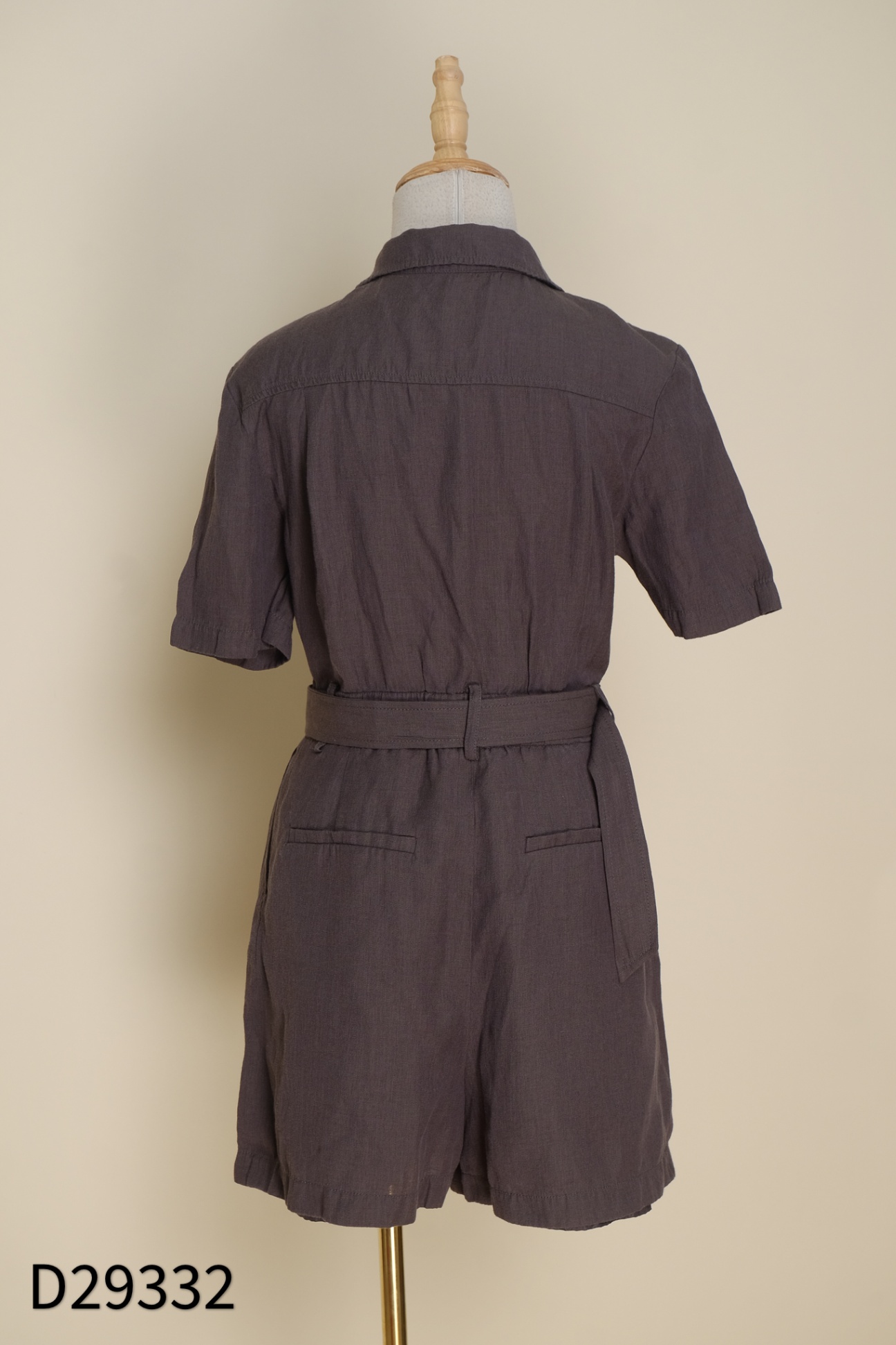 Jumpsuit xám xanh trơn