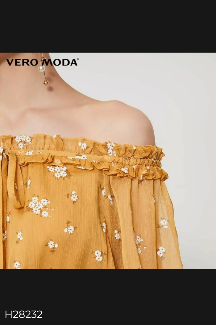 Váy vàng hoa VERO MODA eo chun