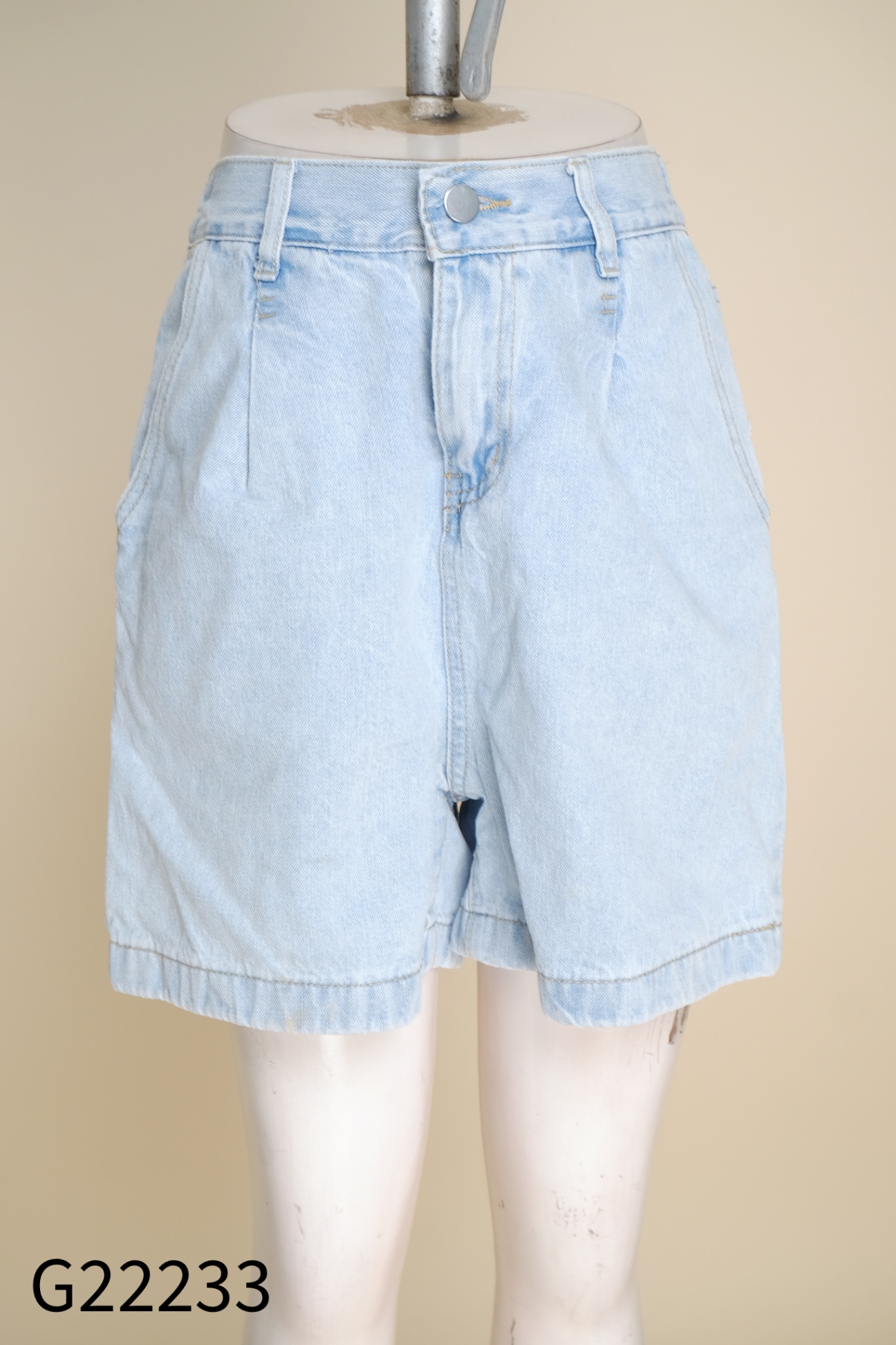 Quần short jean xanh