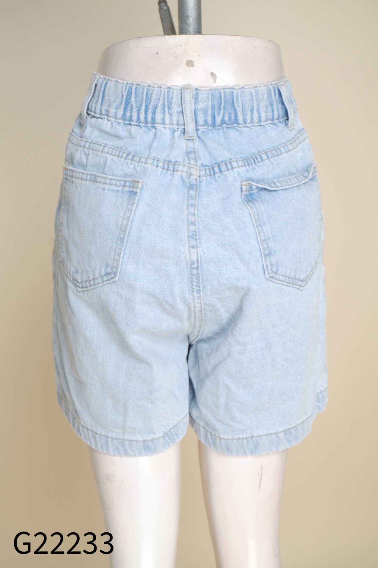 Quần short jean xanh