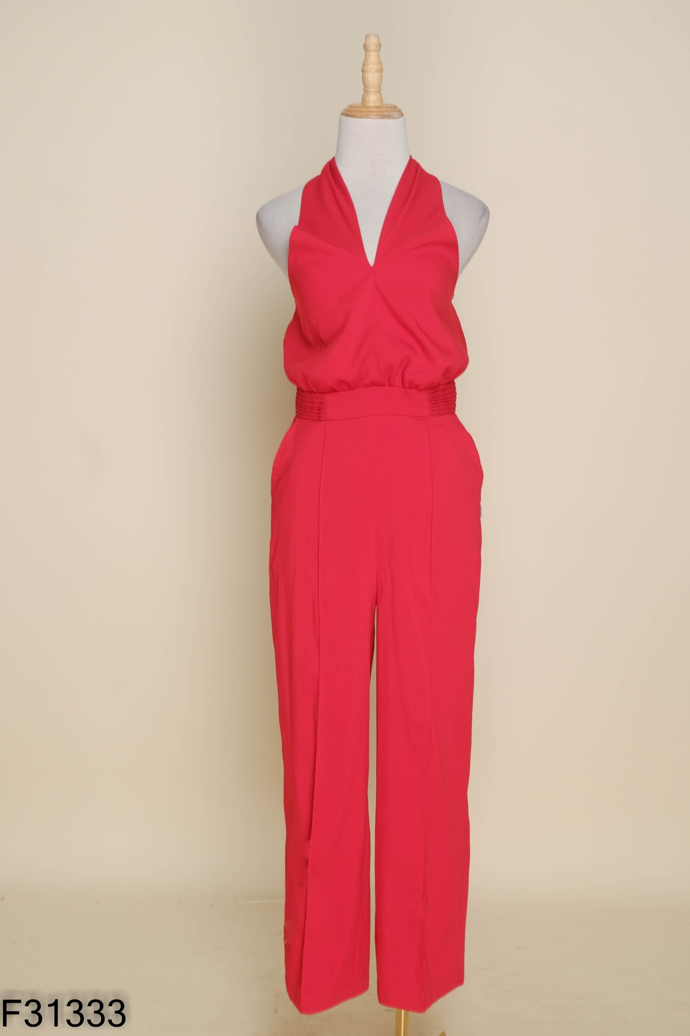 Jumpsuits đỏ CCHAT gân giữa