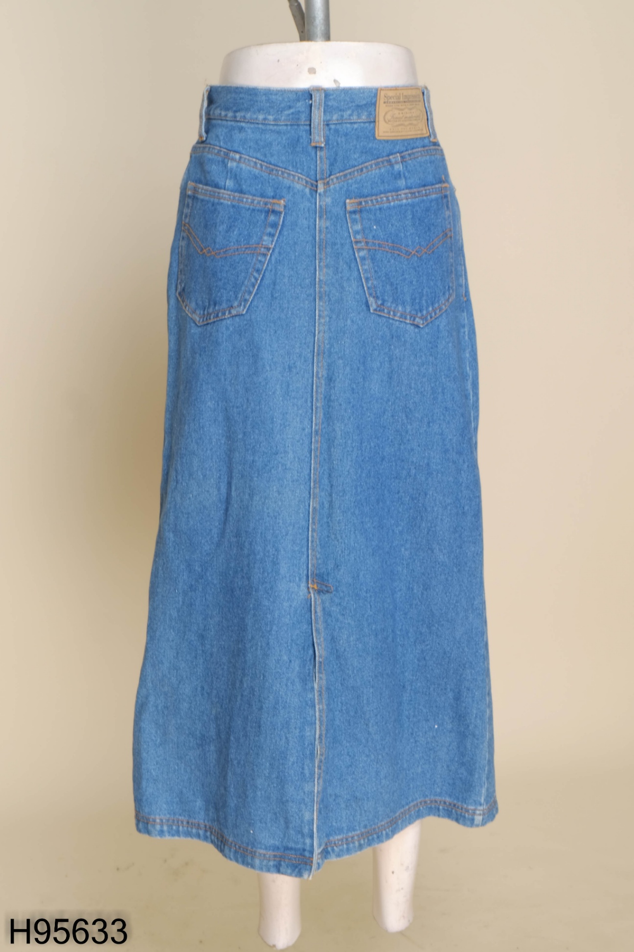 Chân váy jeans xanh dài