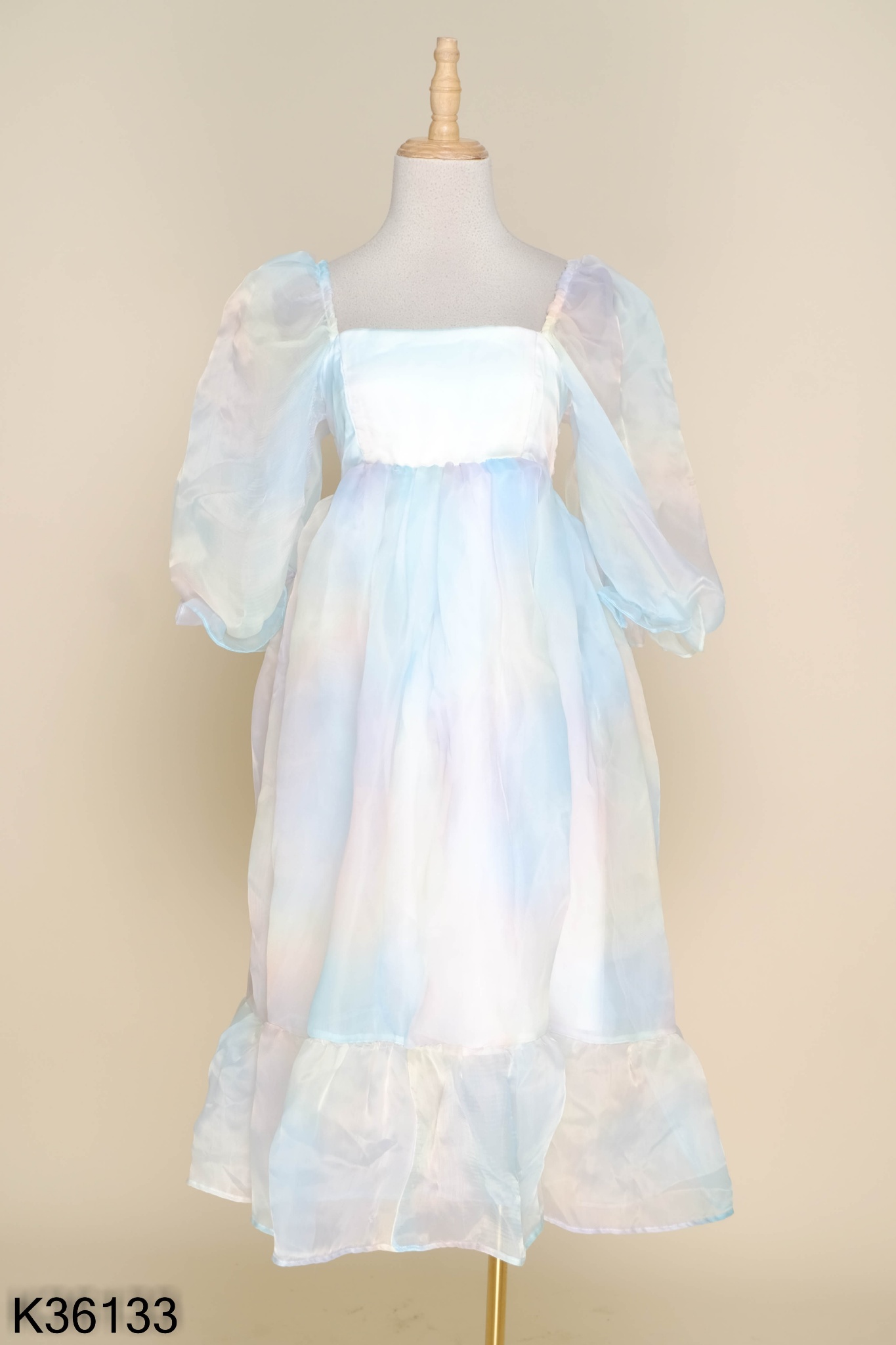 Váy BRIEBRIE organza xanh pastel