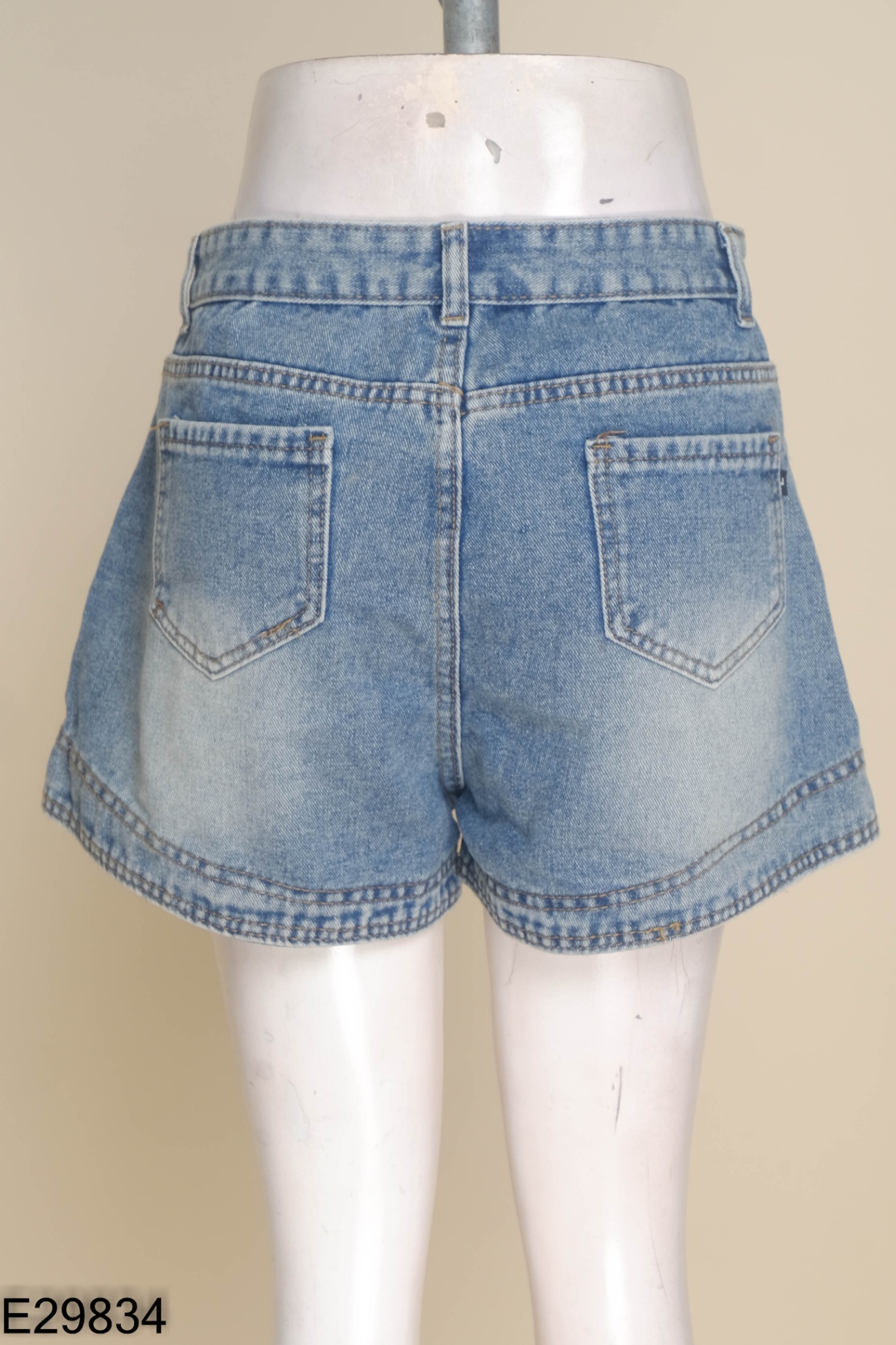 Quần short jean xanh