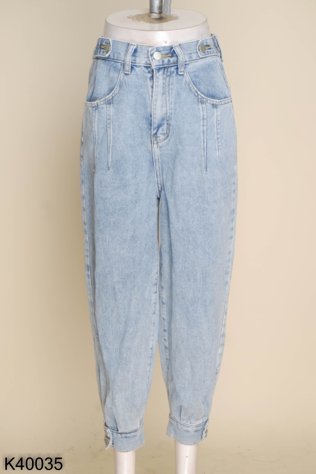 Quần jogger jeans xanh