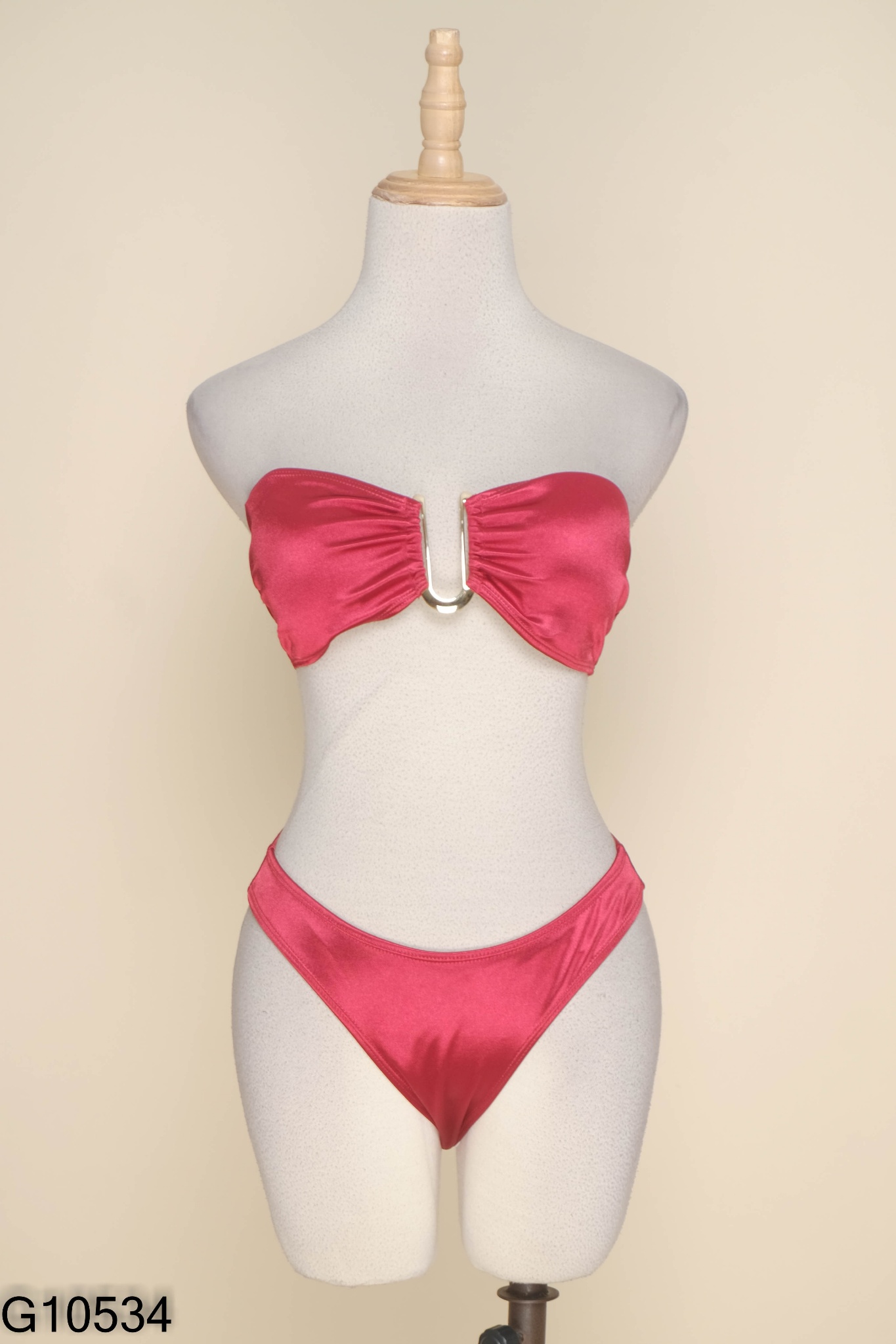 Bikini 2 mảnh satin đỏ