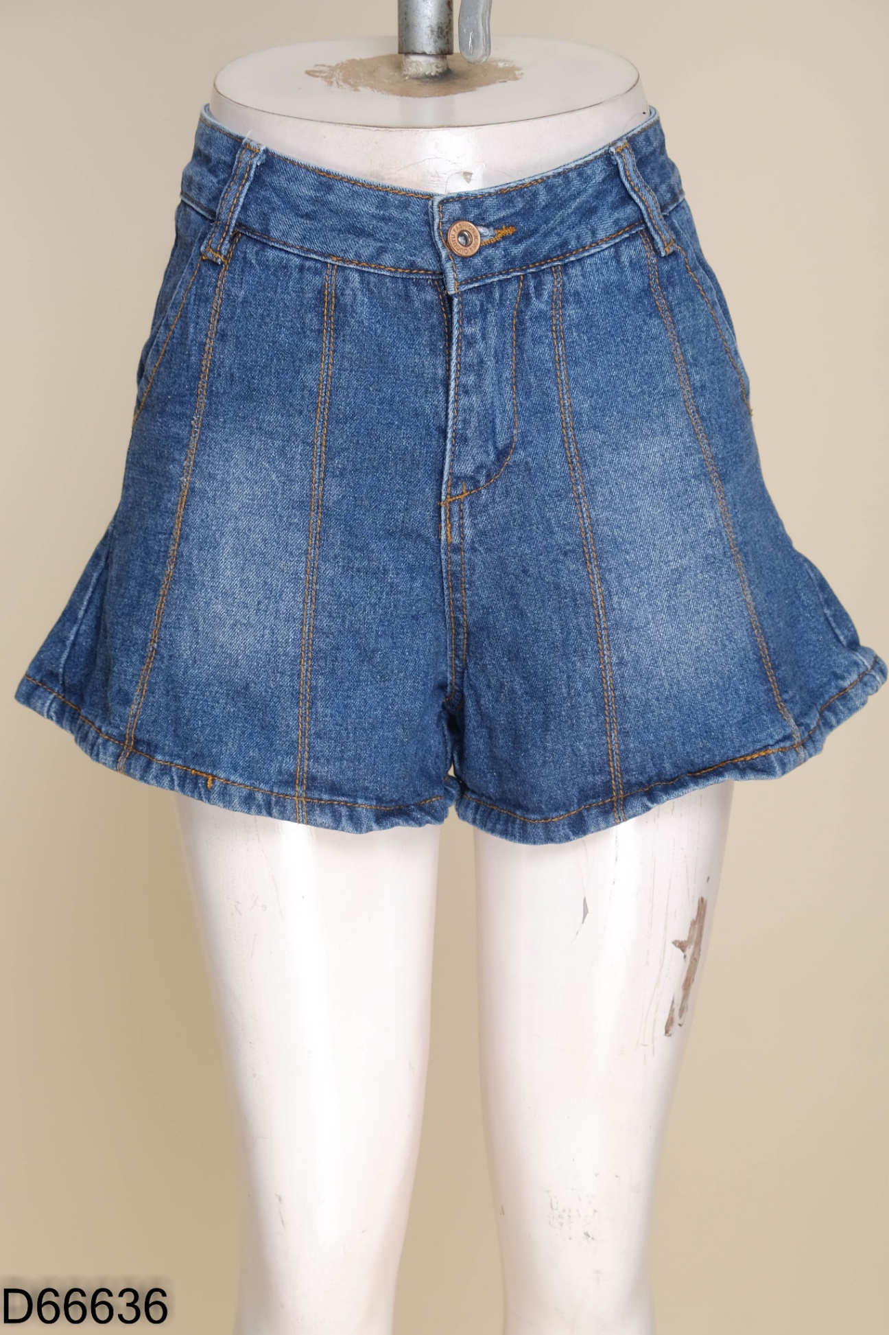 Quần short jeans xanh