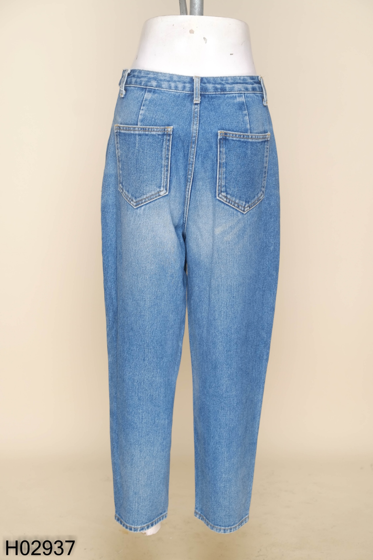 Quần baggy jeans xanh