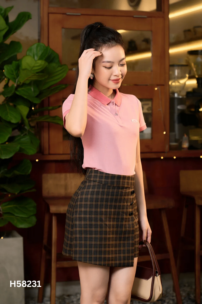 Áo YODY hồng cổ polo