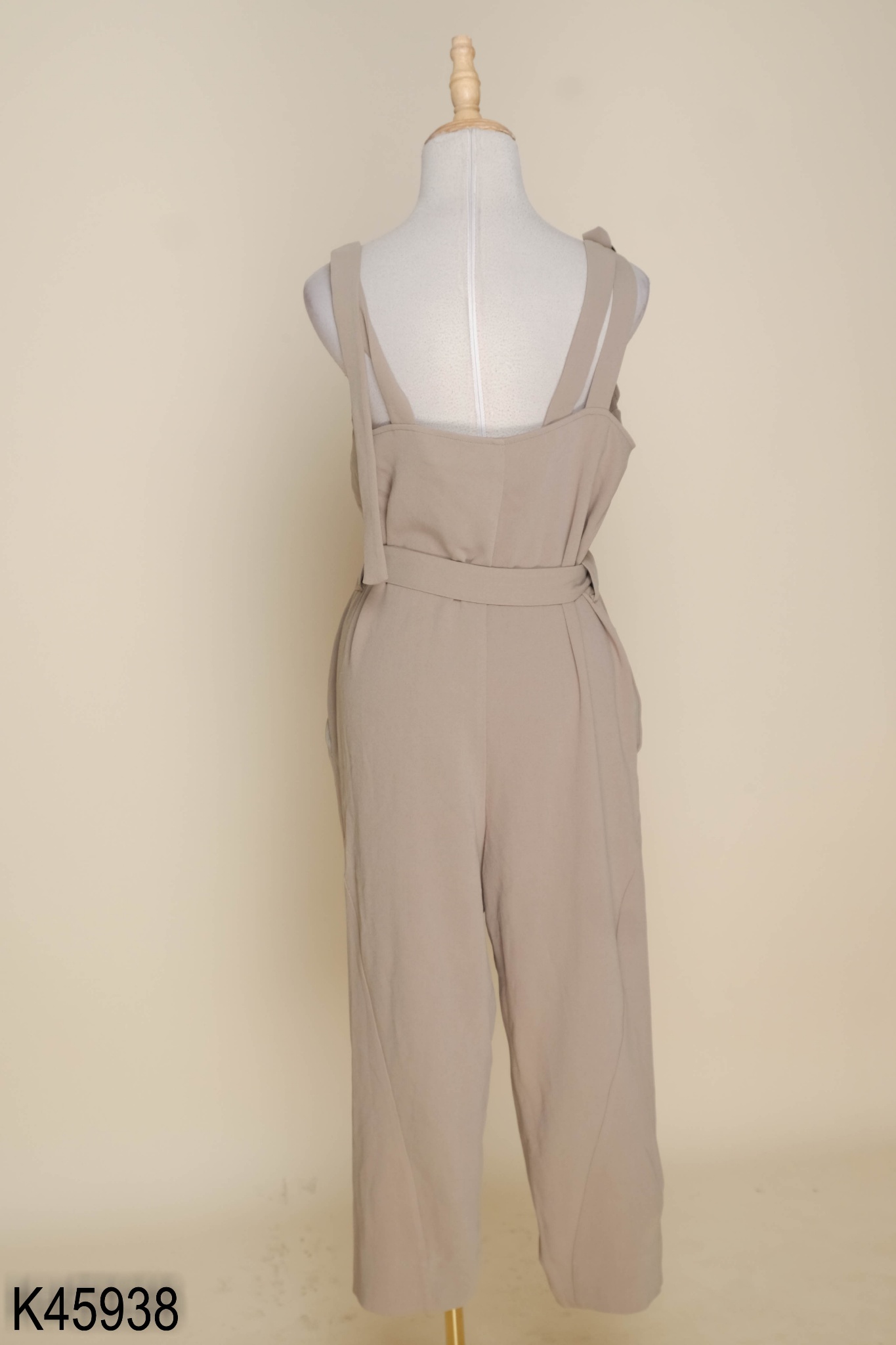 Jumpsuit 2 dây xanh trơn