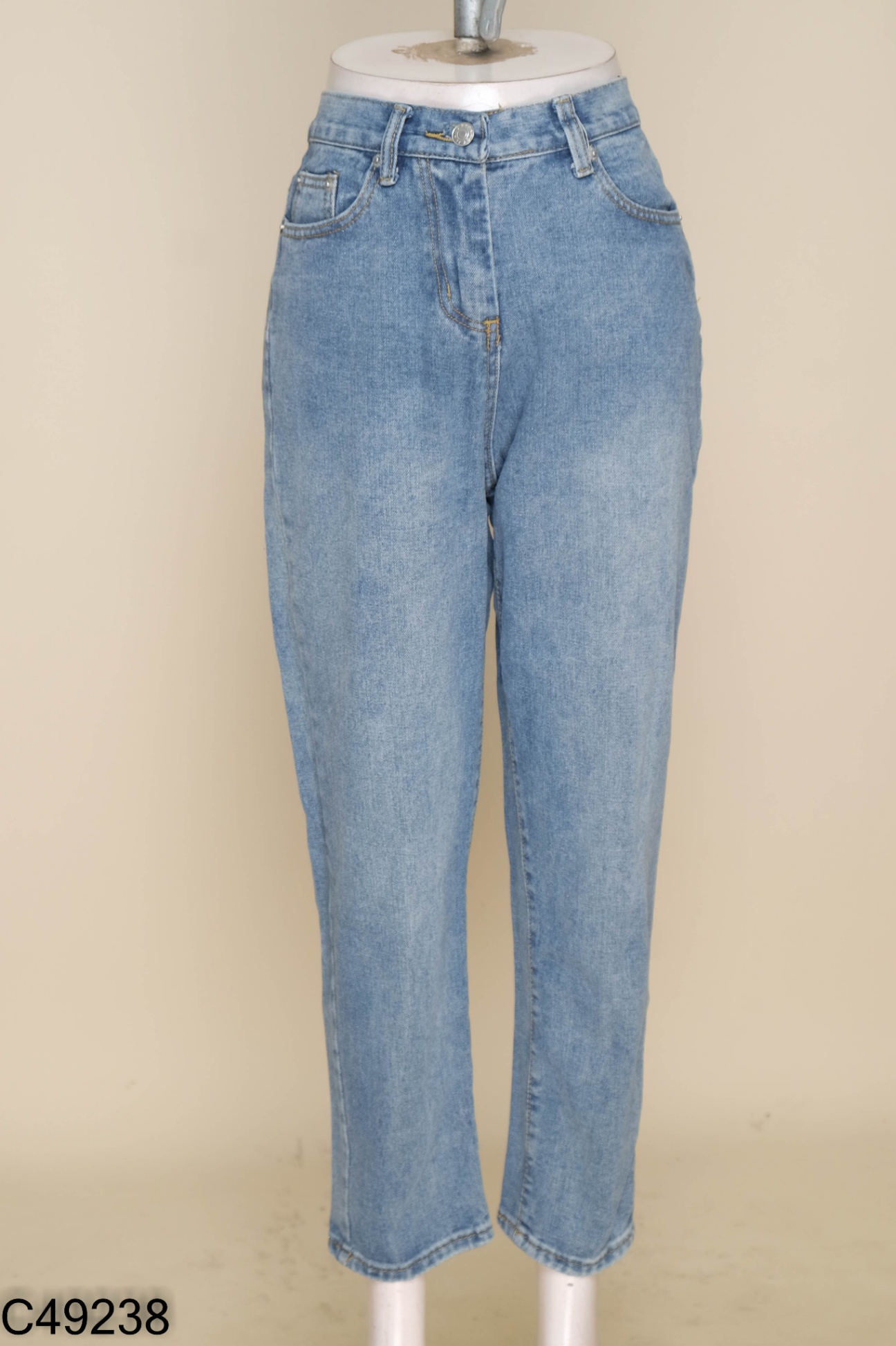 Quần baggy jeans xanh