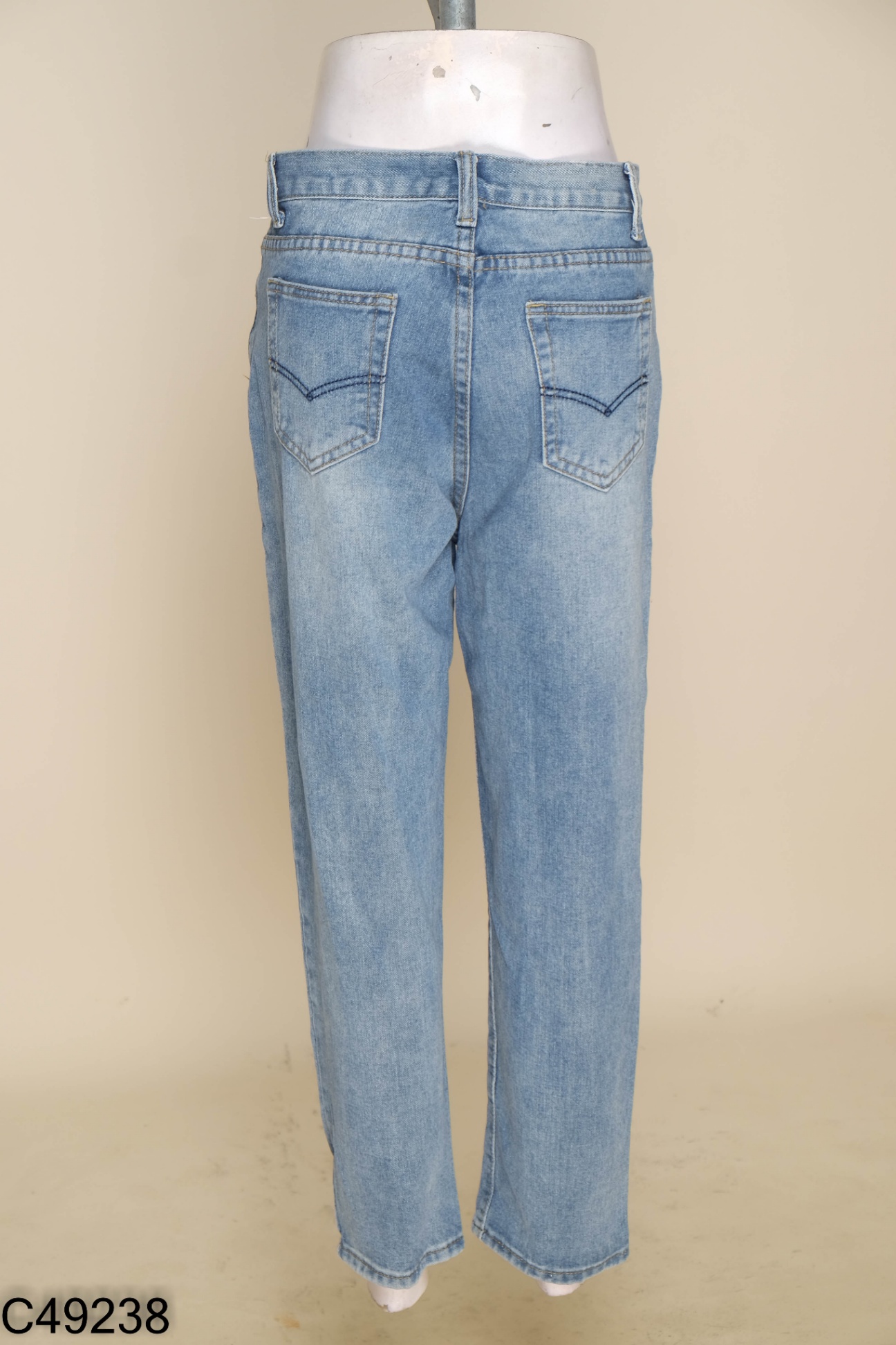 Quần baggy jeans xanh