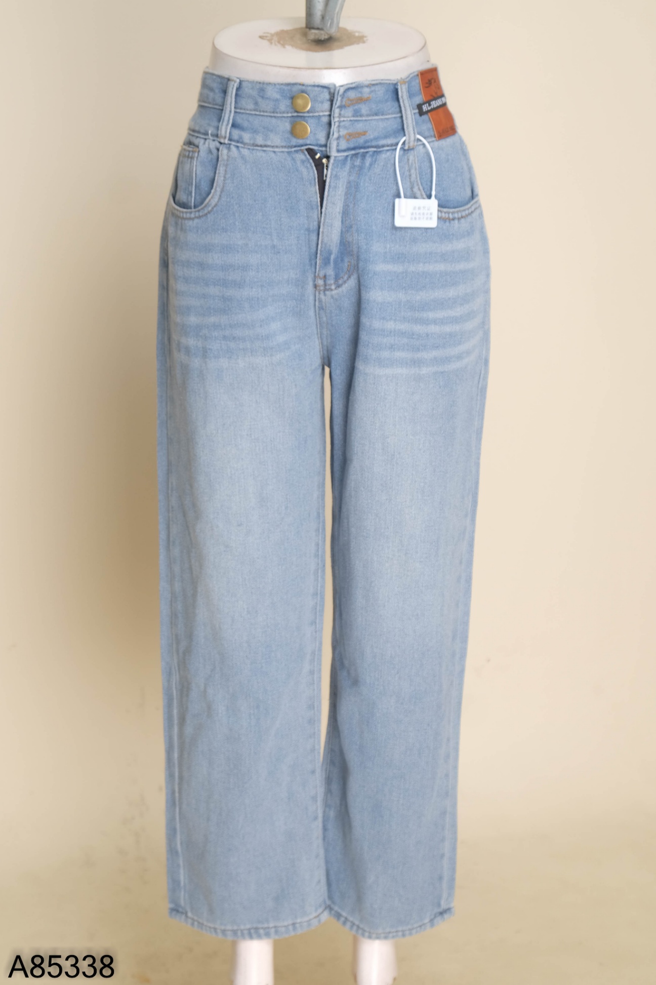 NEWTAG Quần jeans baggy xanh nhạt