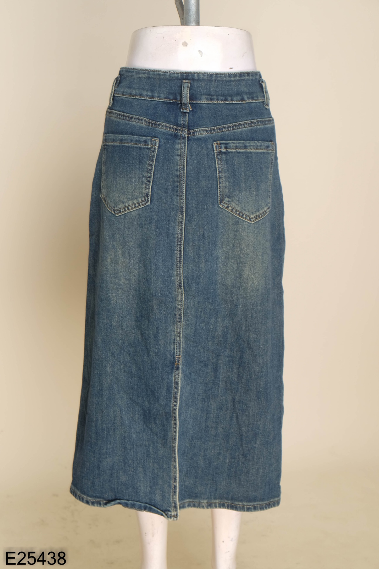 Chân váy jeans xanh dài