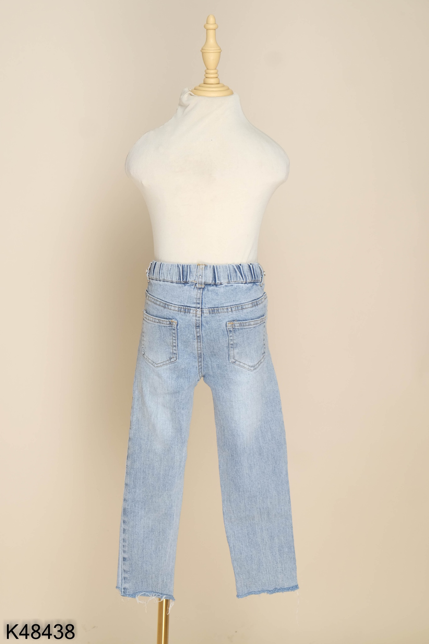 Quần jeans xanh gân giữa KIDS