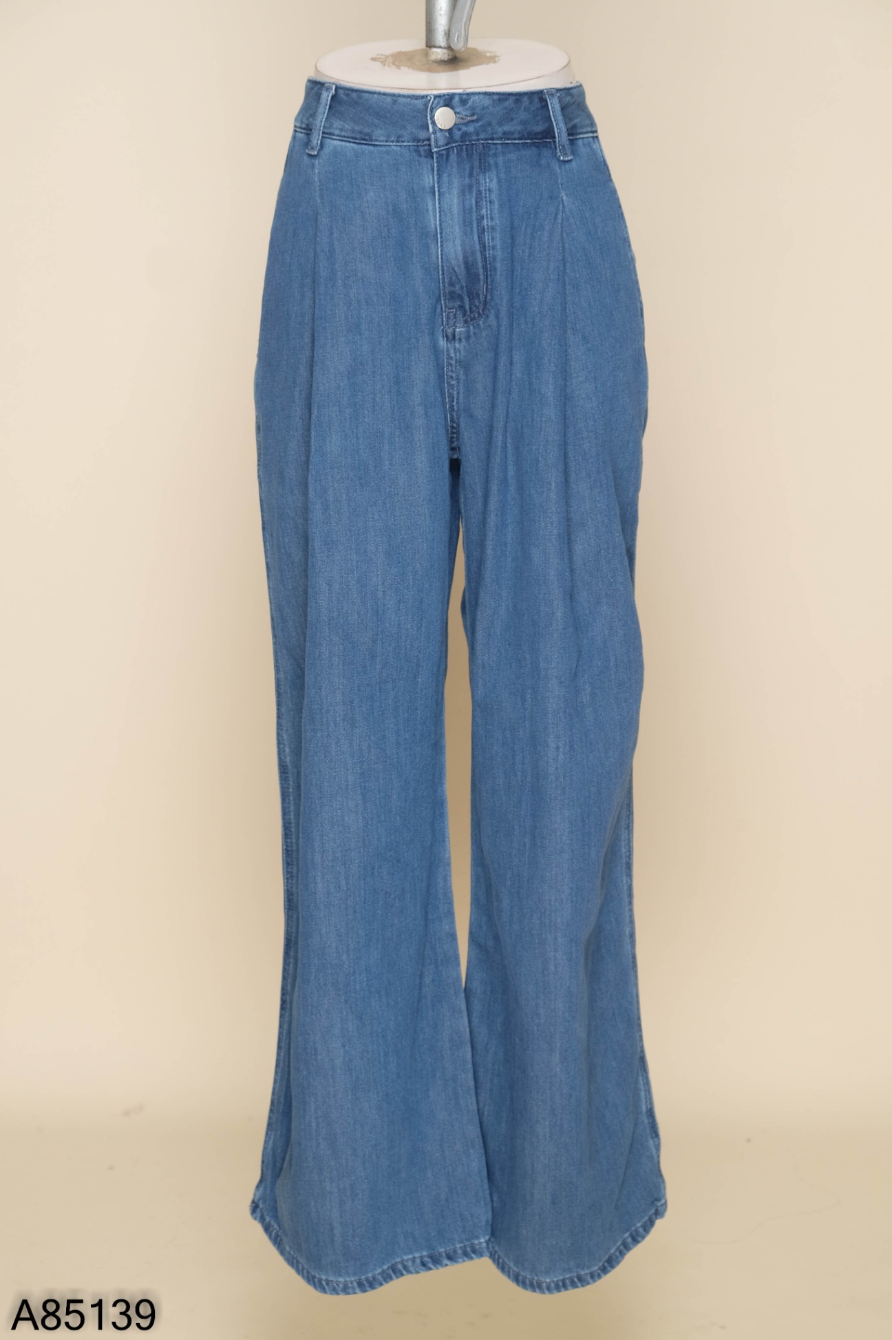 Quần culottes jeans xanh