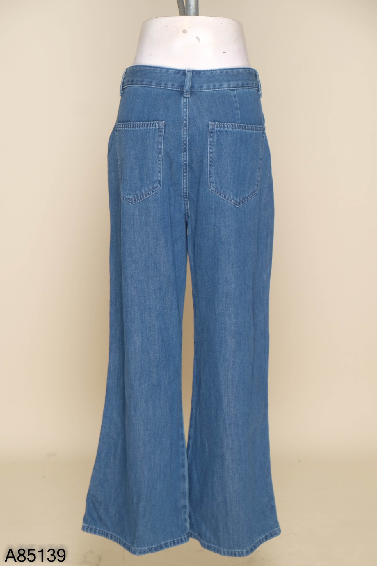 Quần culottes jeans xanh