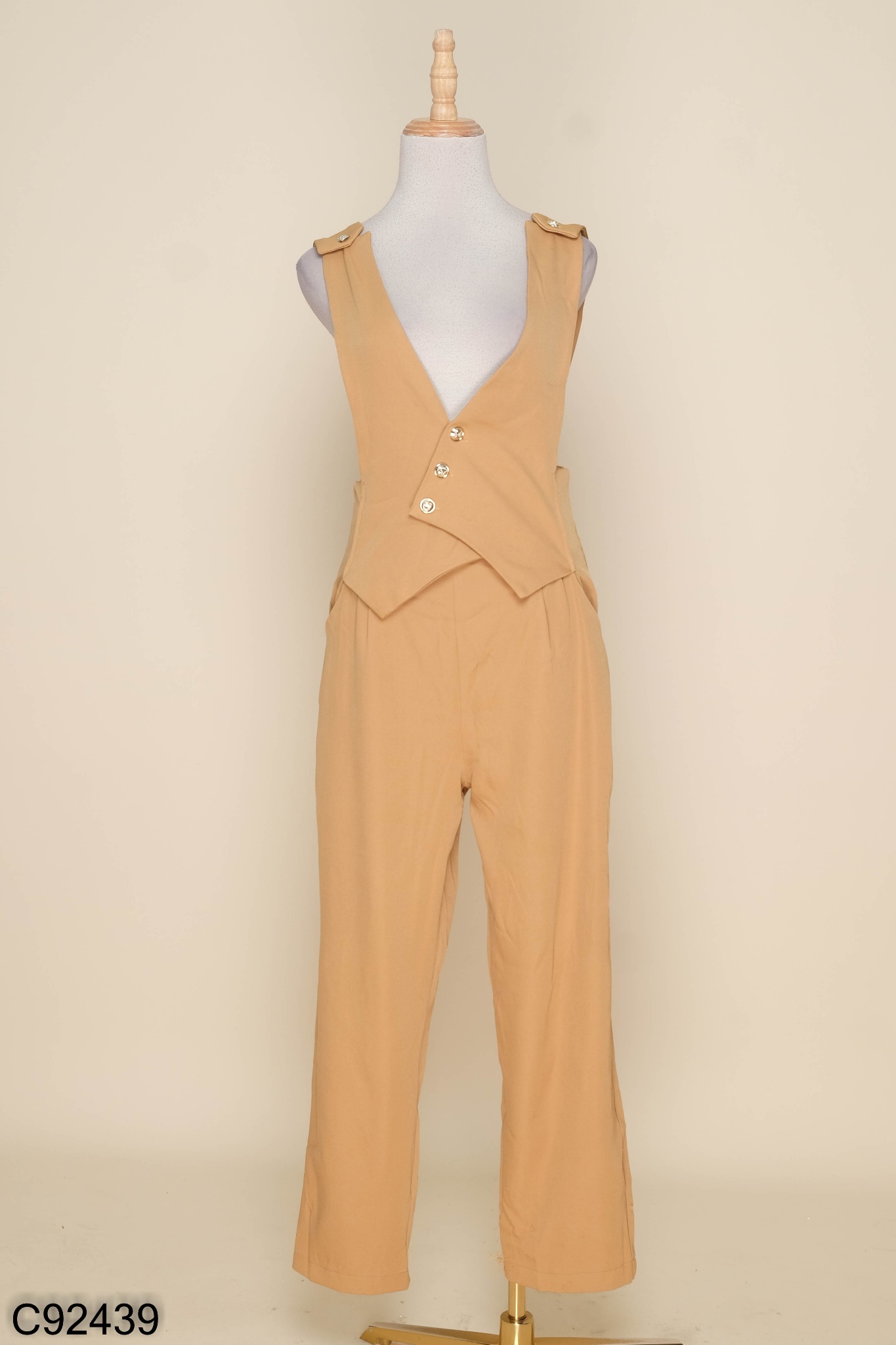 Jumpsuit ALICE nâu trơn