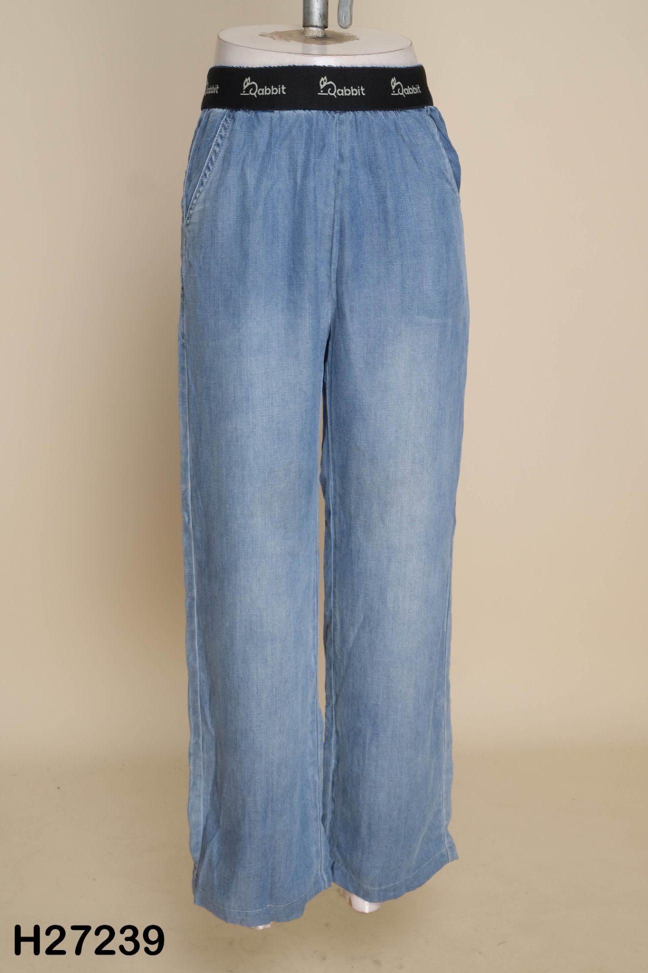 Quần culottes jeans xanh