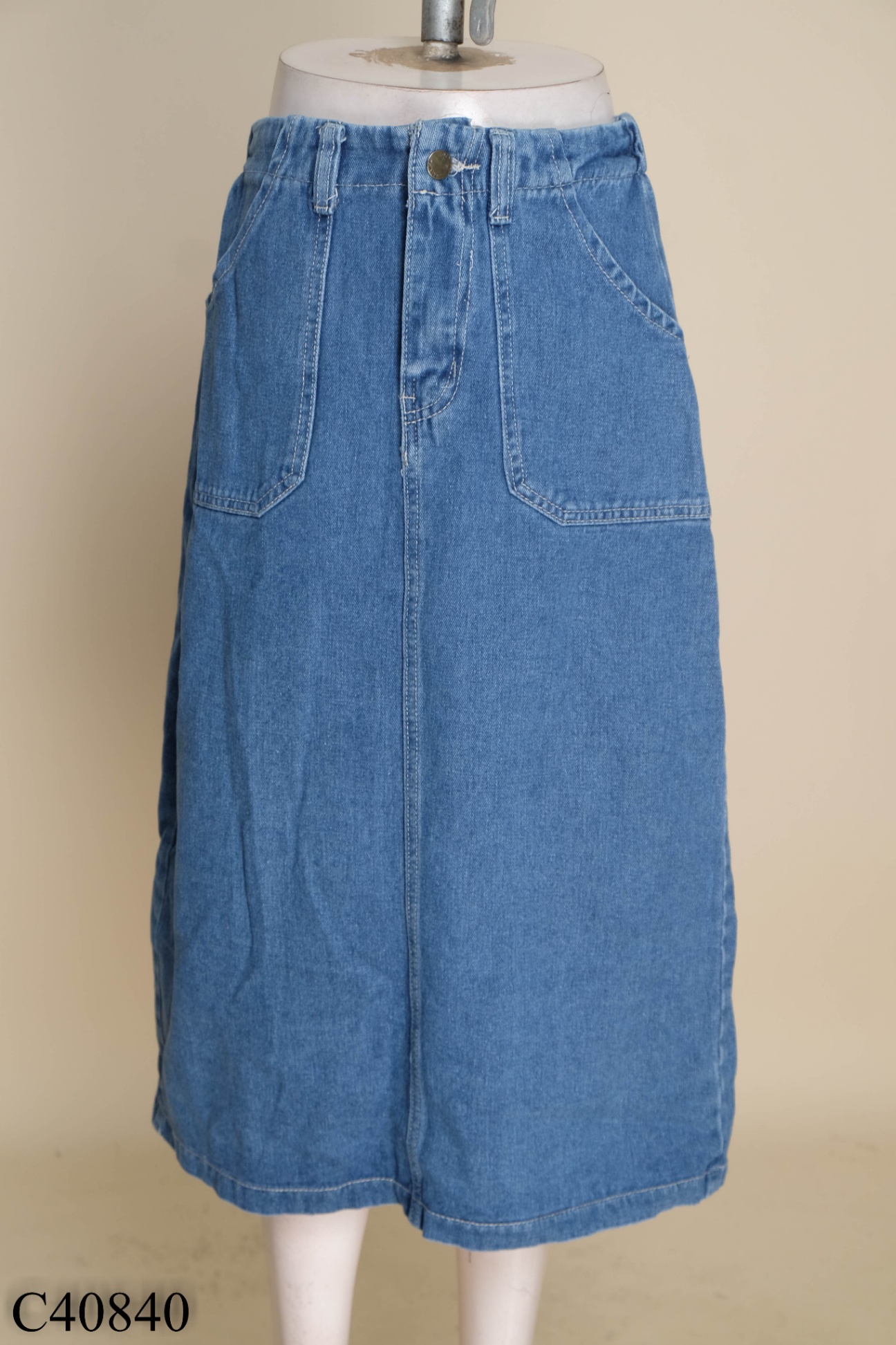 Chân váy jeans xanh