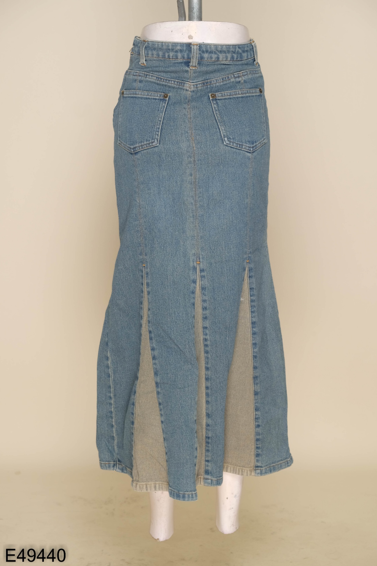 Chân váy jeans xanh dài