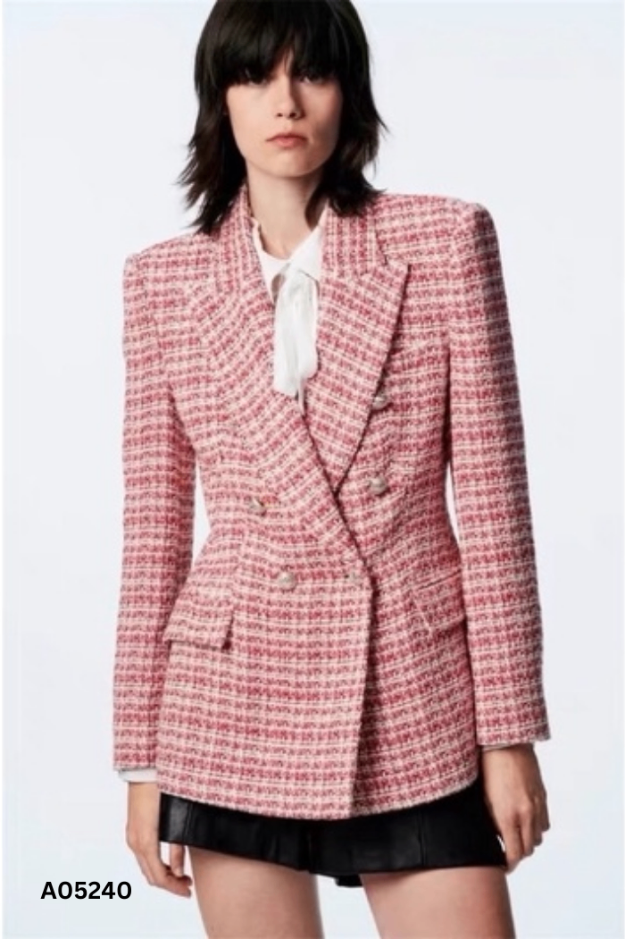 Blazer đỏ phối trắng (Zara xuất dư)