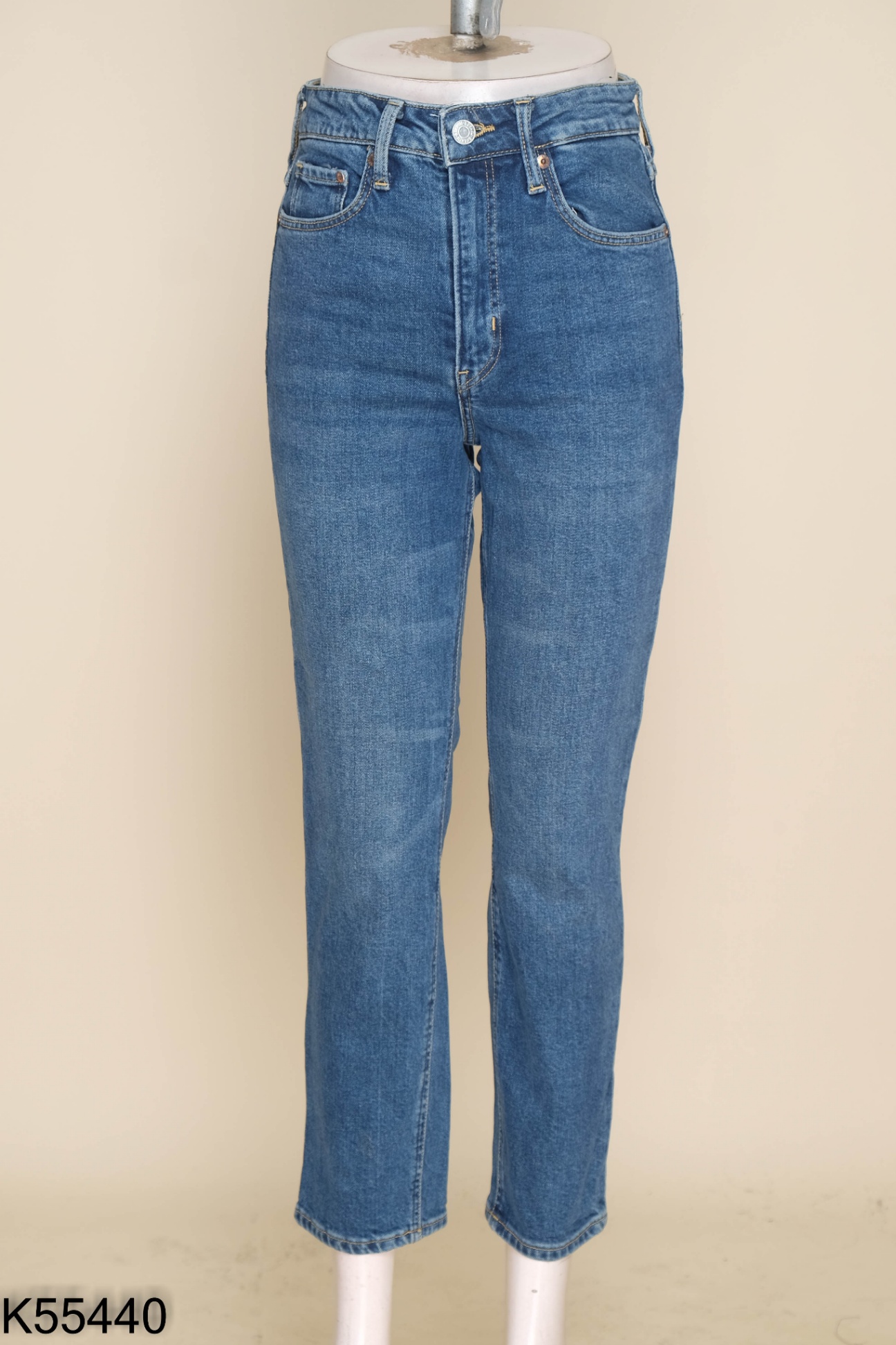 Quần jeans HM xanh trơn