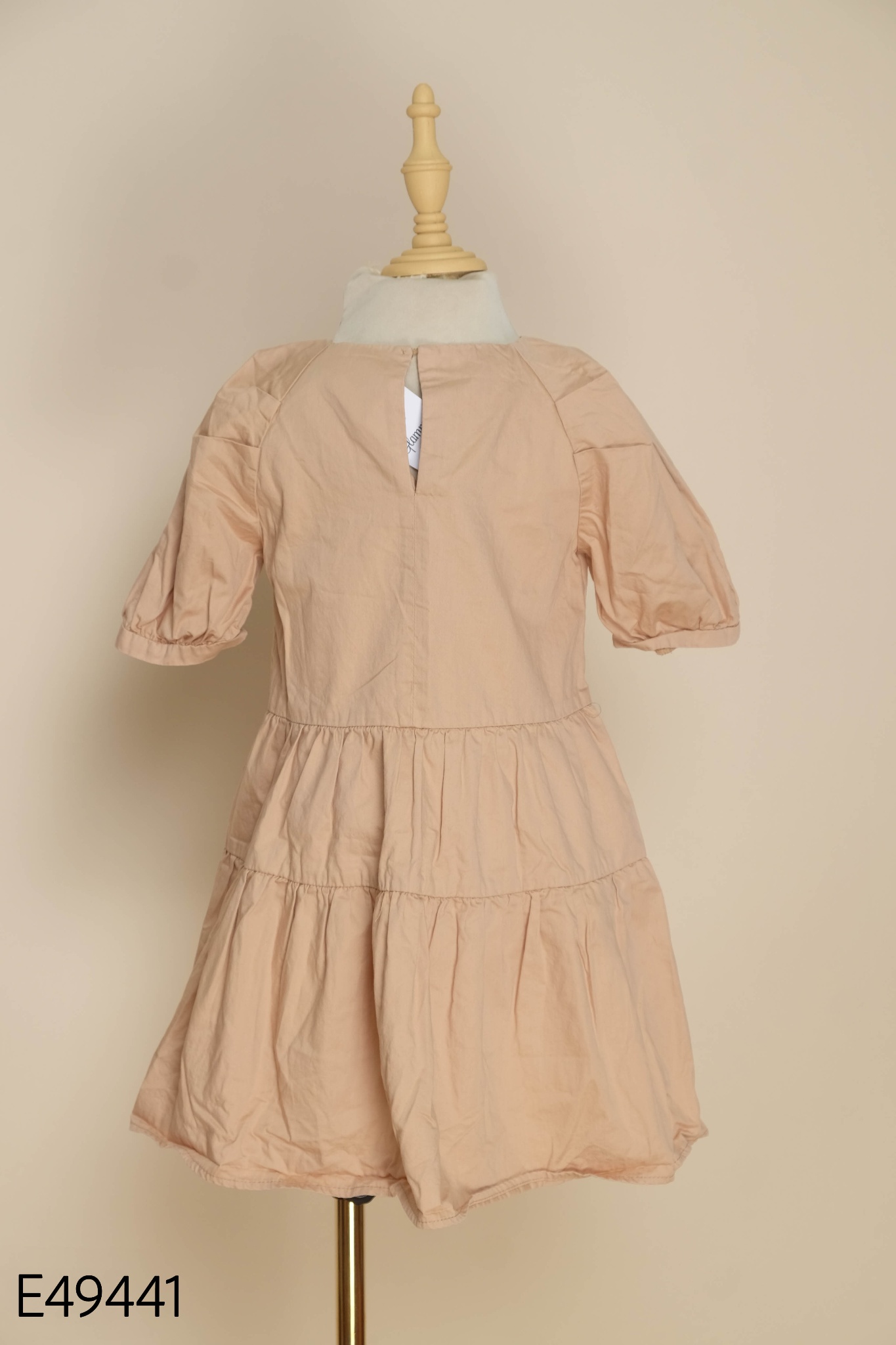 Váy babydoll nâu sữa trơn kids