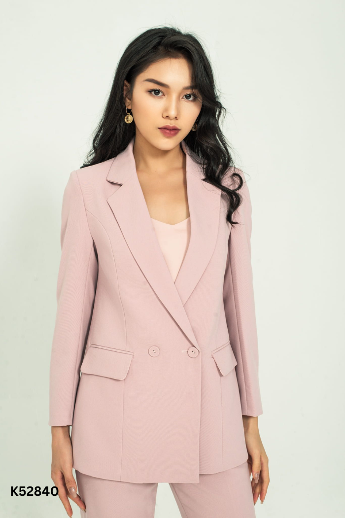 Blazer MAIIMER hồng trơn