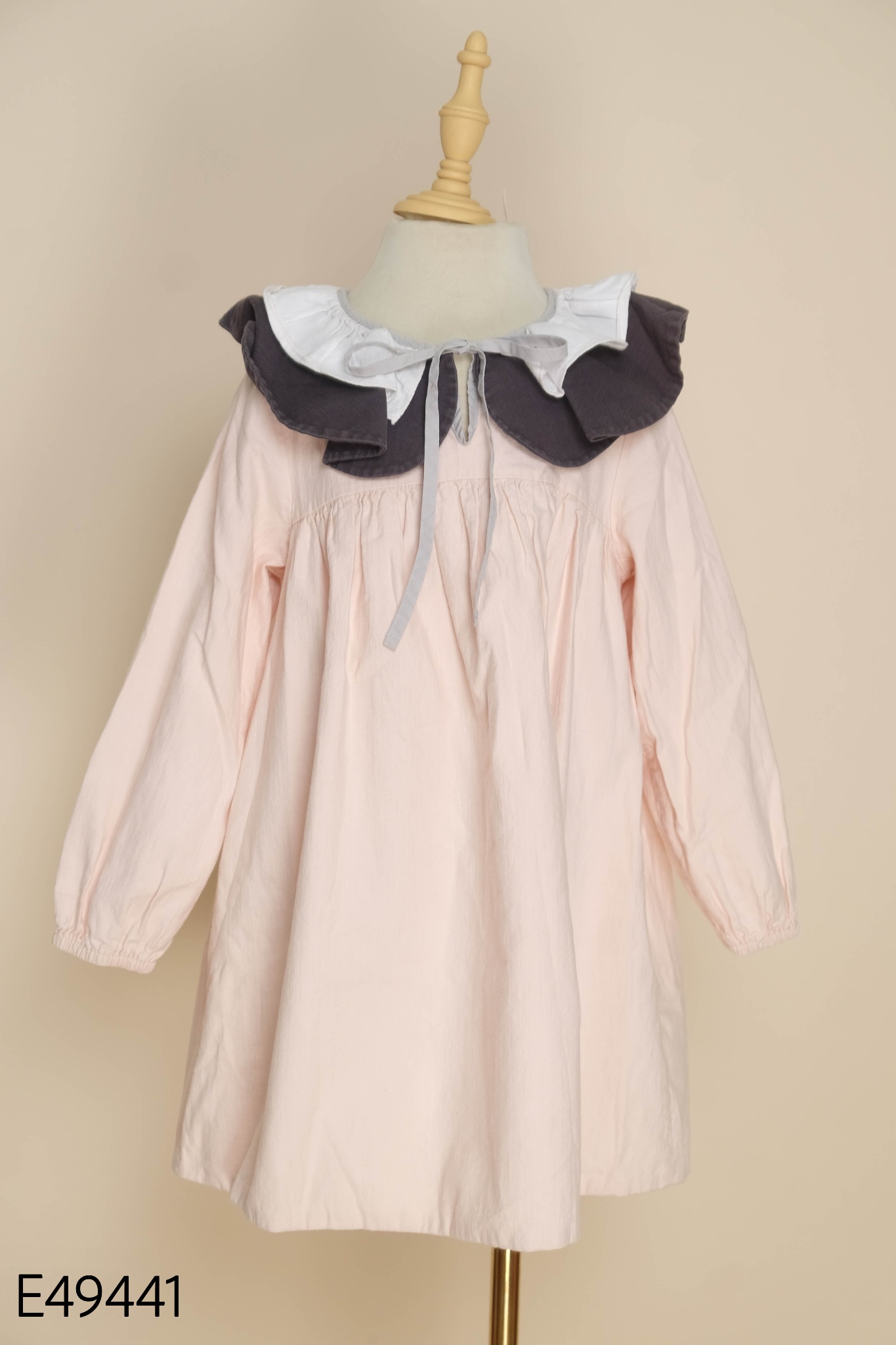 Váy babydoll ca cổ đen kids