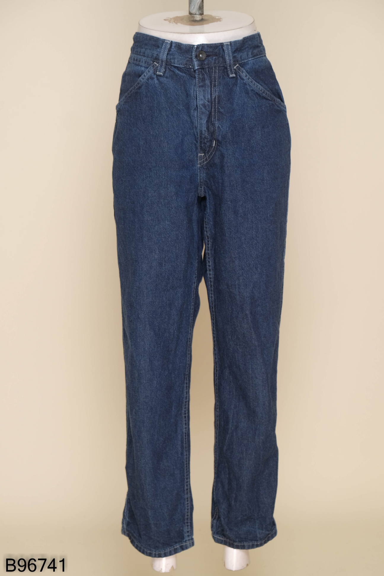 Quần UNIQLO jeans xanh baggy