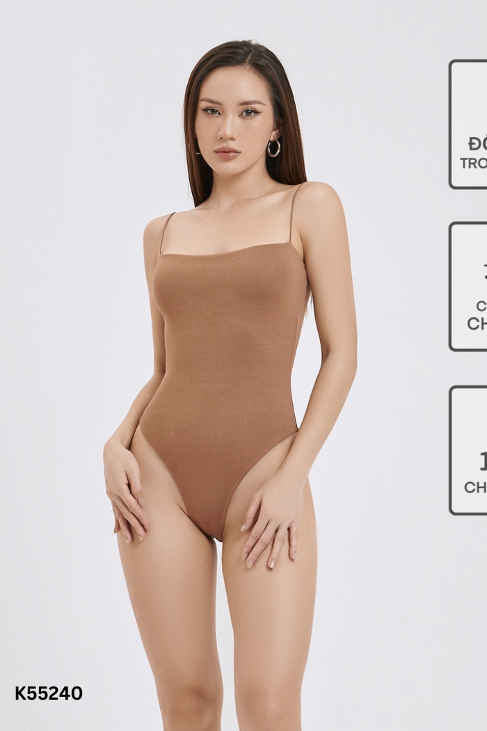 Bodysuit ZARA nâu hai dây