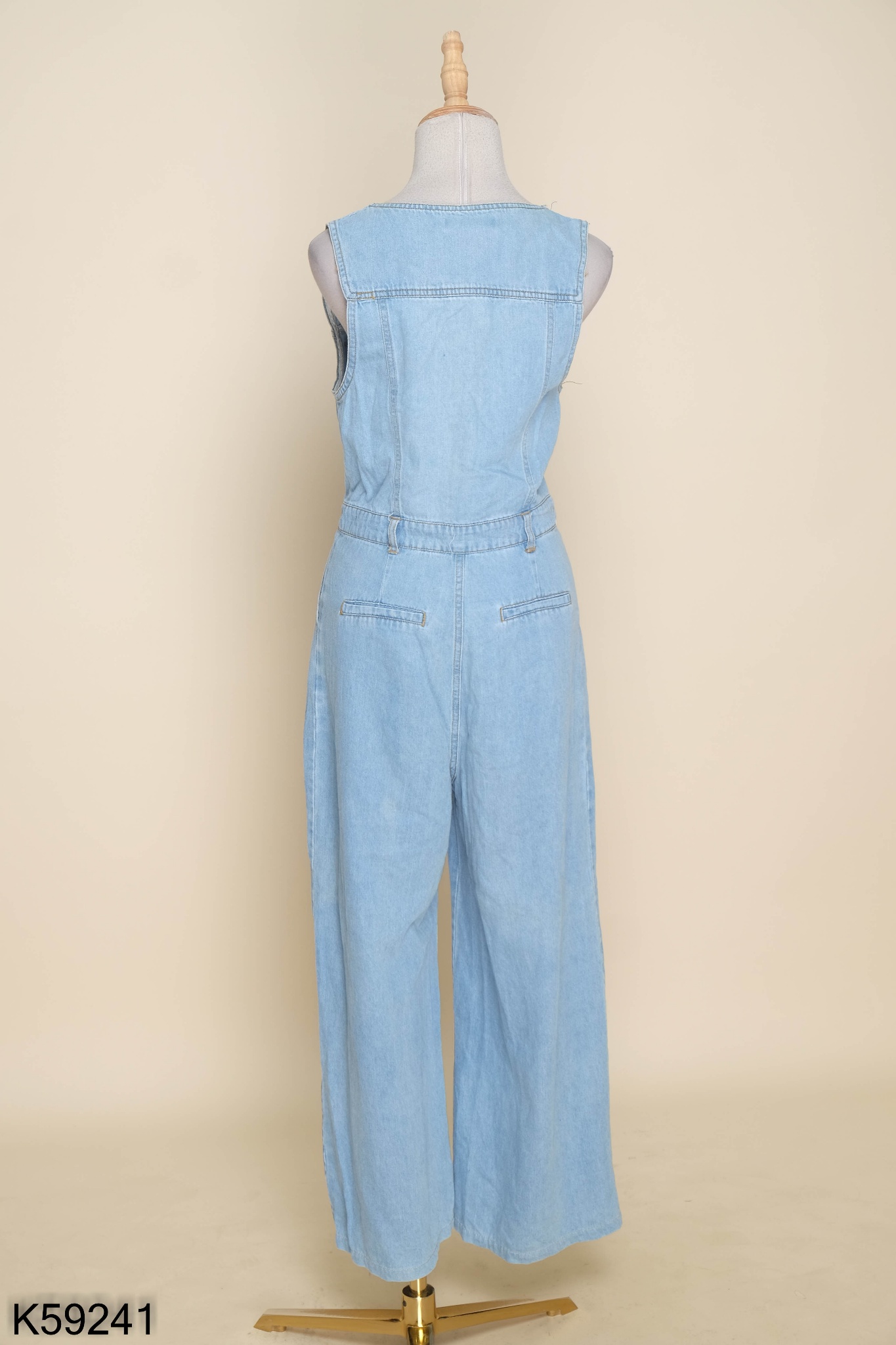 jumpsuits jean xanh sát nách