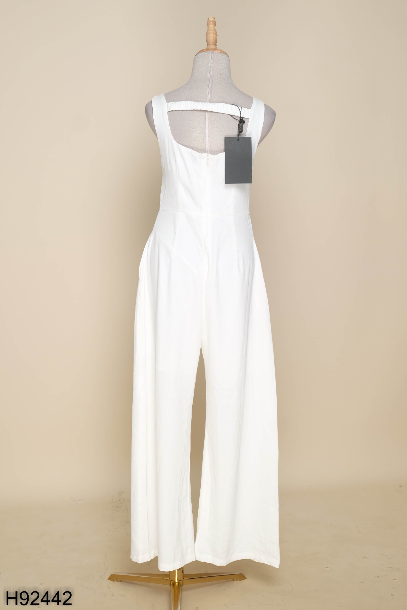 NEWTAG Jumpsuit 2 dây JUN STUDIO trắng trơn