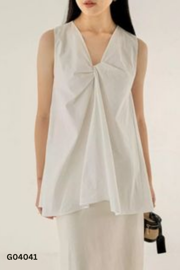 Váy linen be xoắn ngực