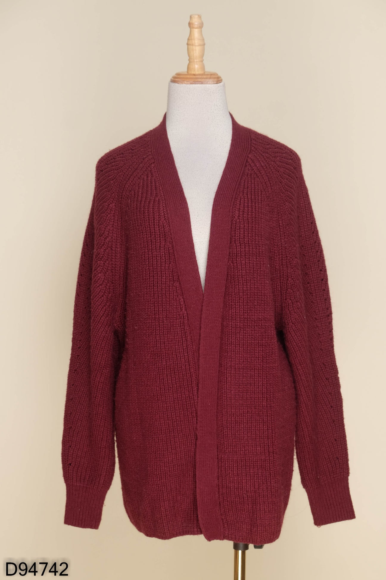 Cardigan MANGO tím nâu