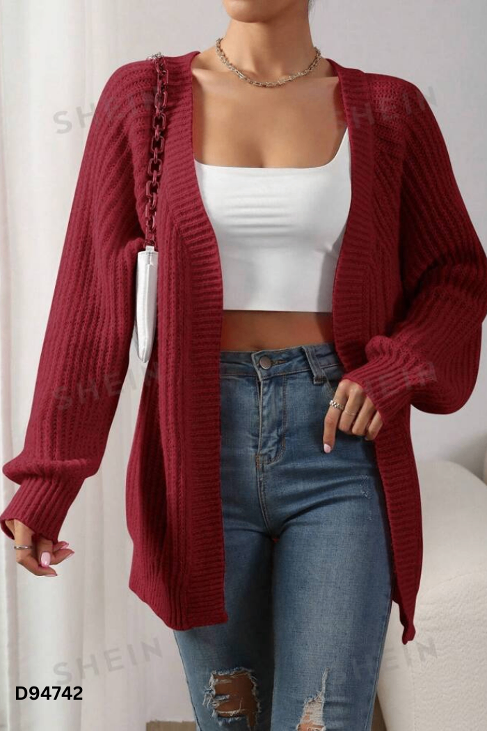 Cardigan MANGO tím nâu