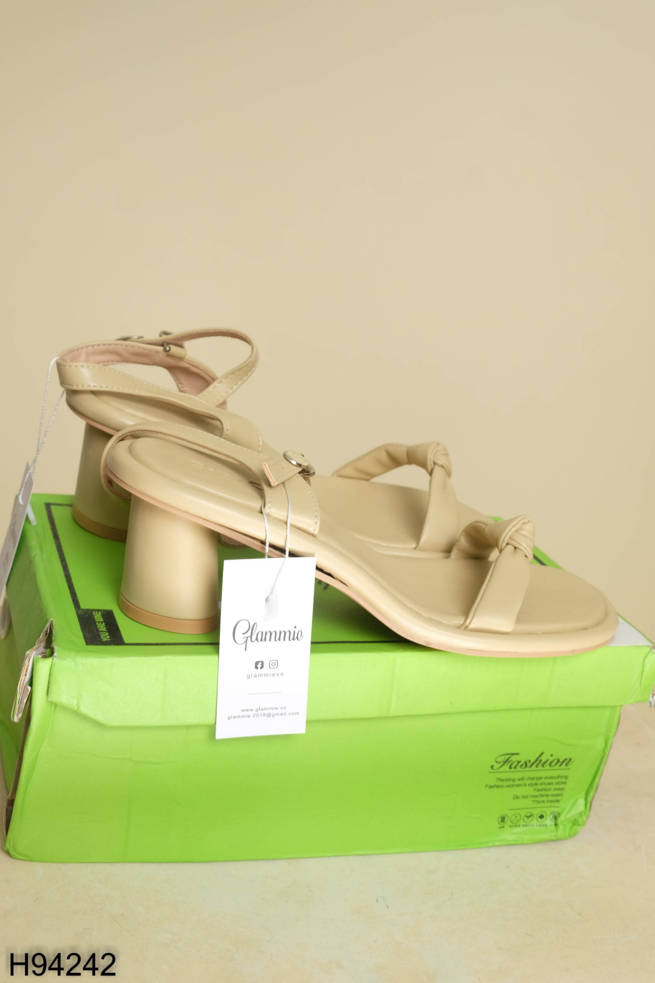 BOX Sandals be nâu 6P