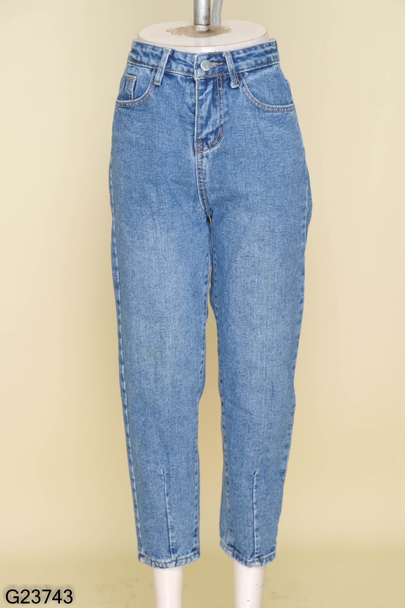 Quần baggy jeans xanh