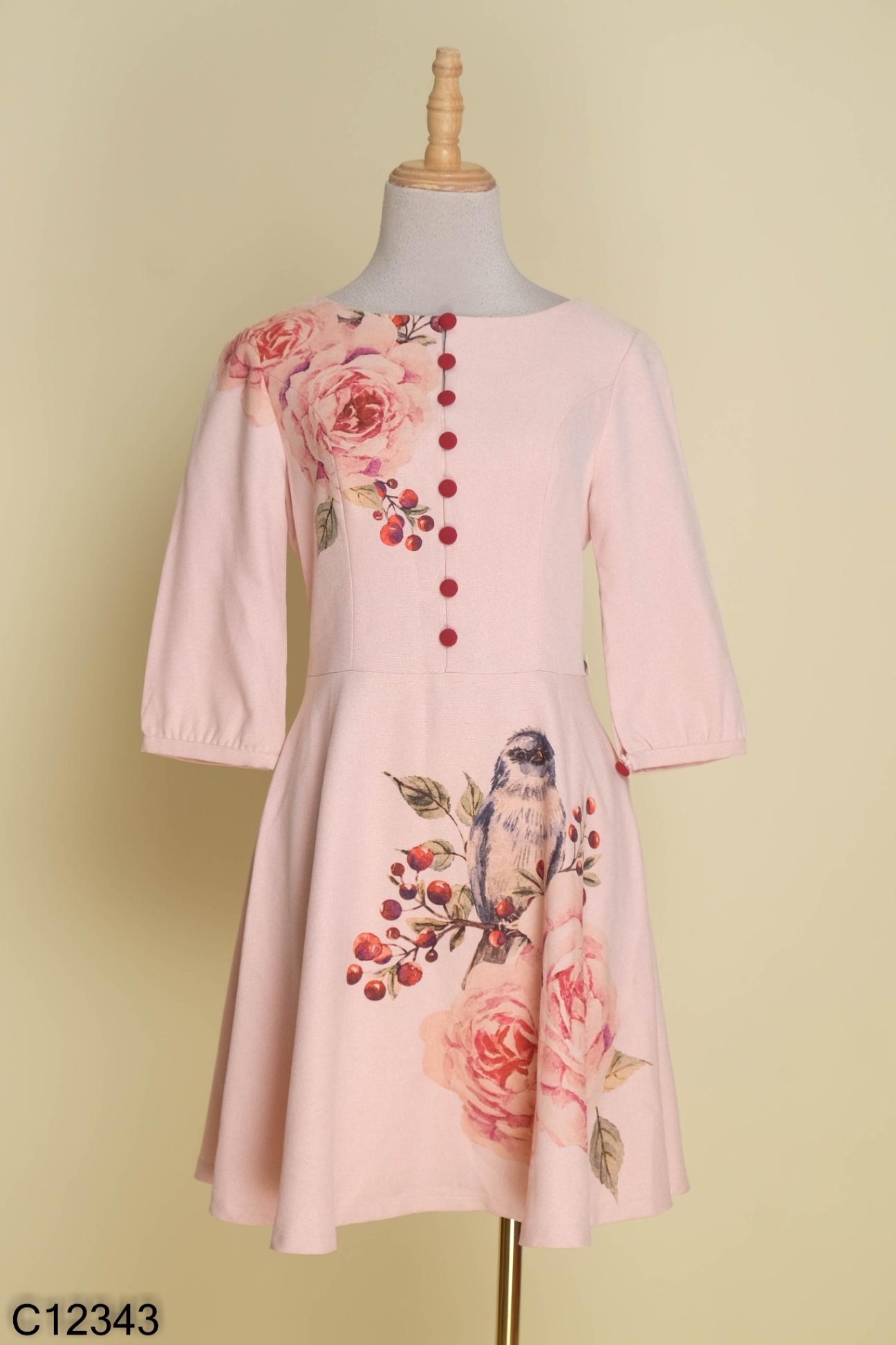 Váy nhỡ ADORE DRESS hoa hồng