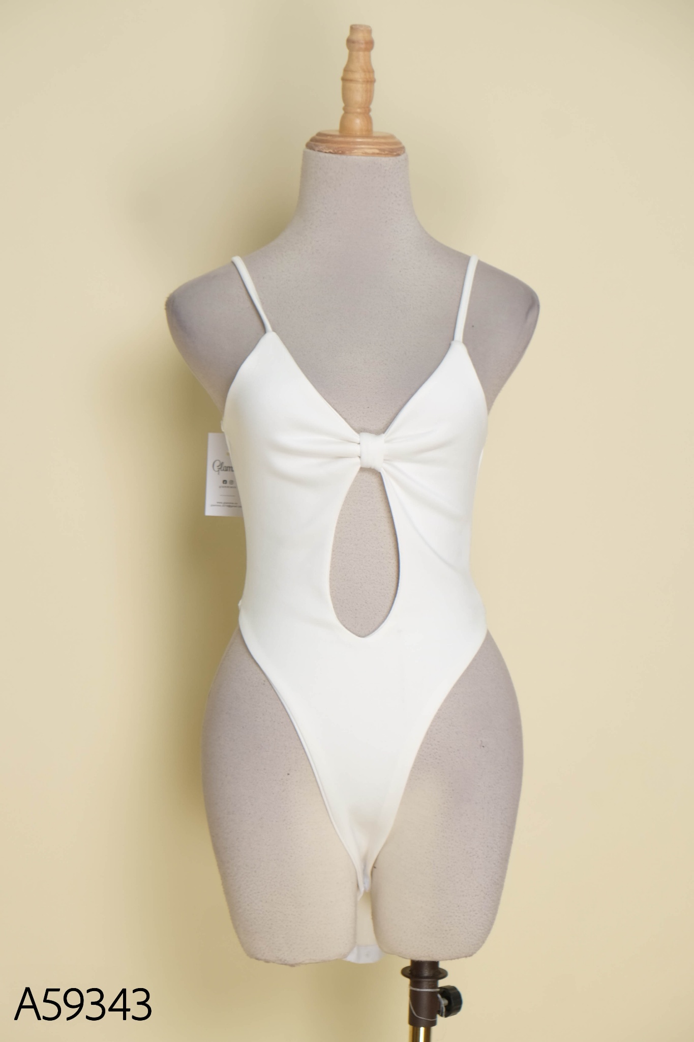 Bodysuit 2 dây xốp trắng