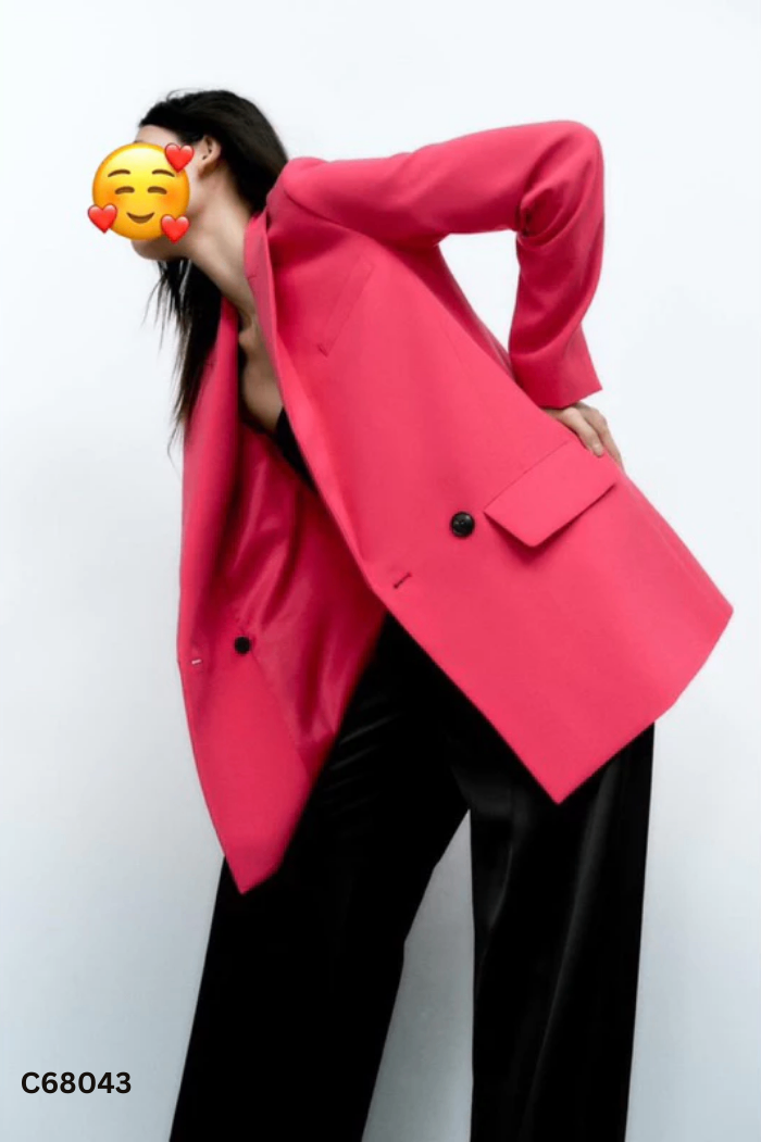 NEWTAG áo khoác blazer MANGO hồng