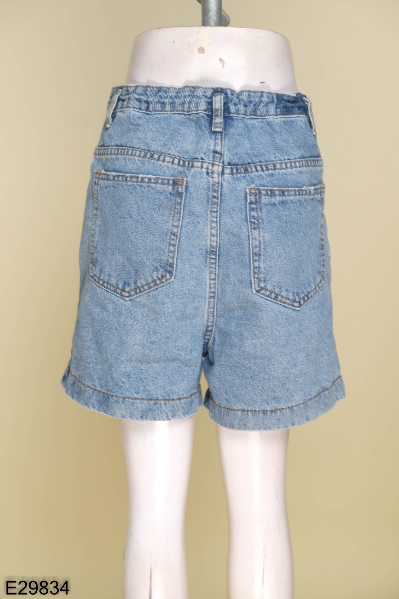 Quần short jean xanh